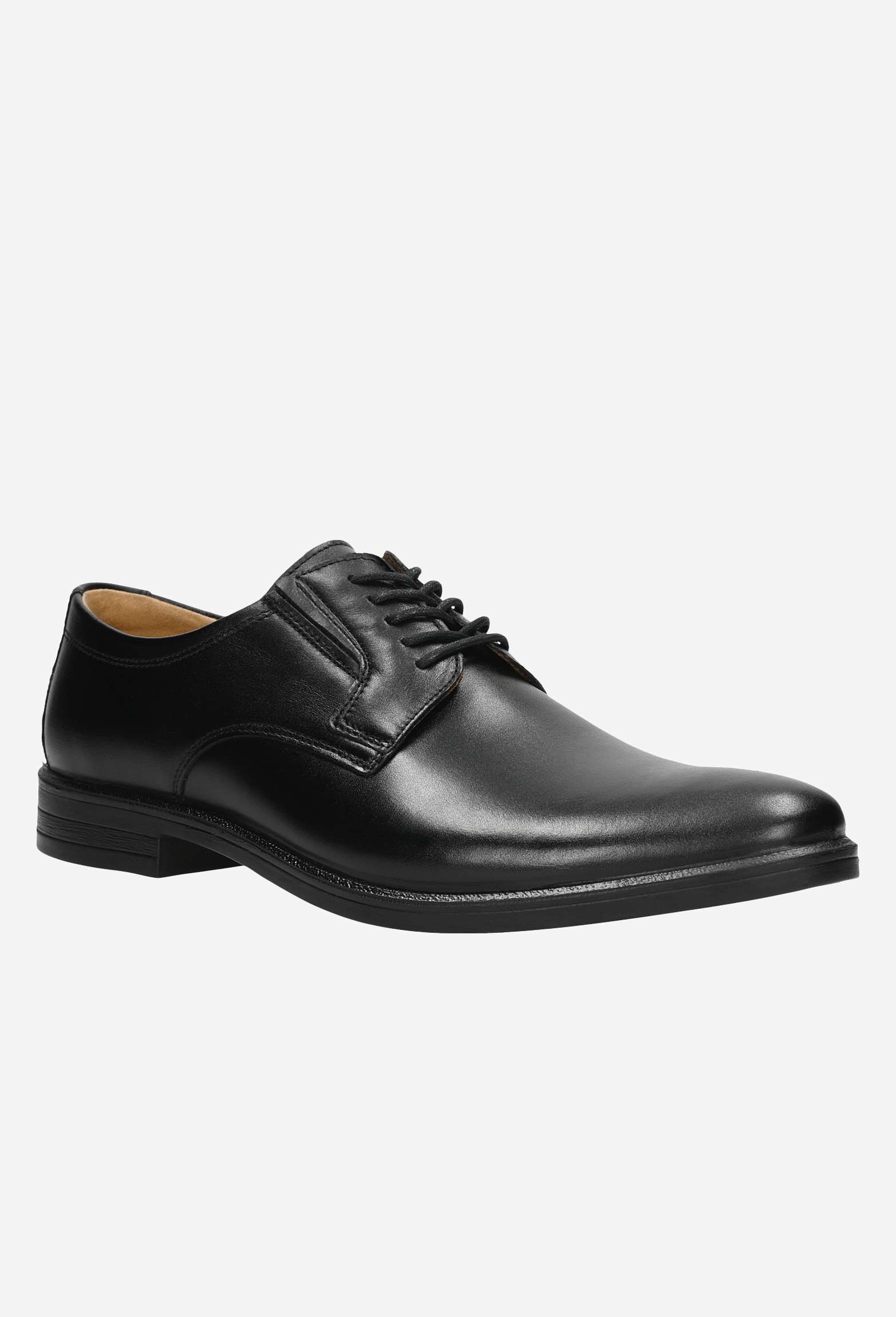 Czarne eleganckie półbuty męskie sznurowane