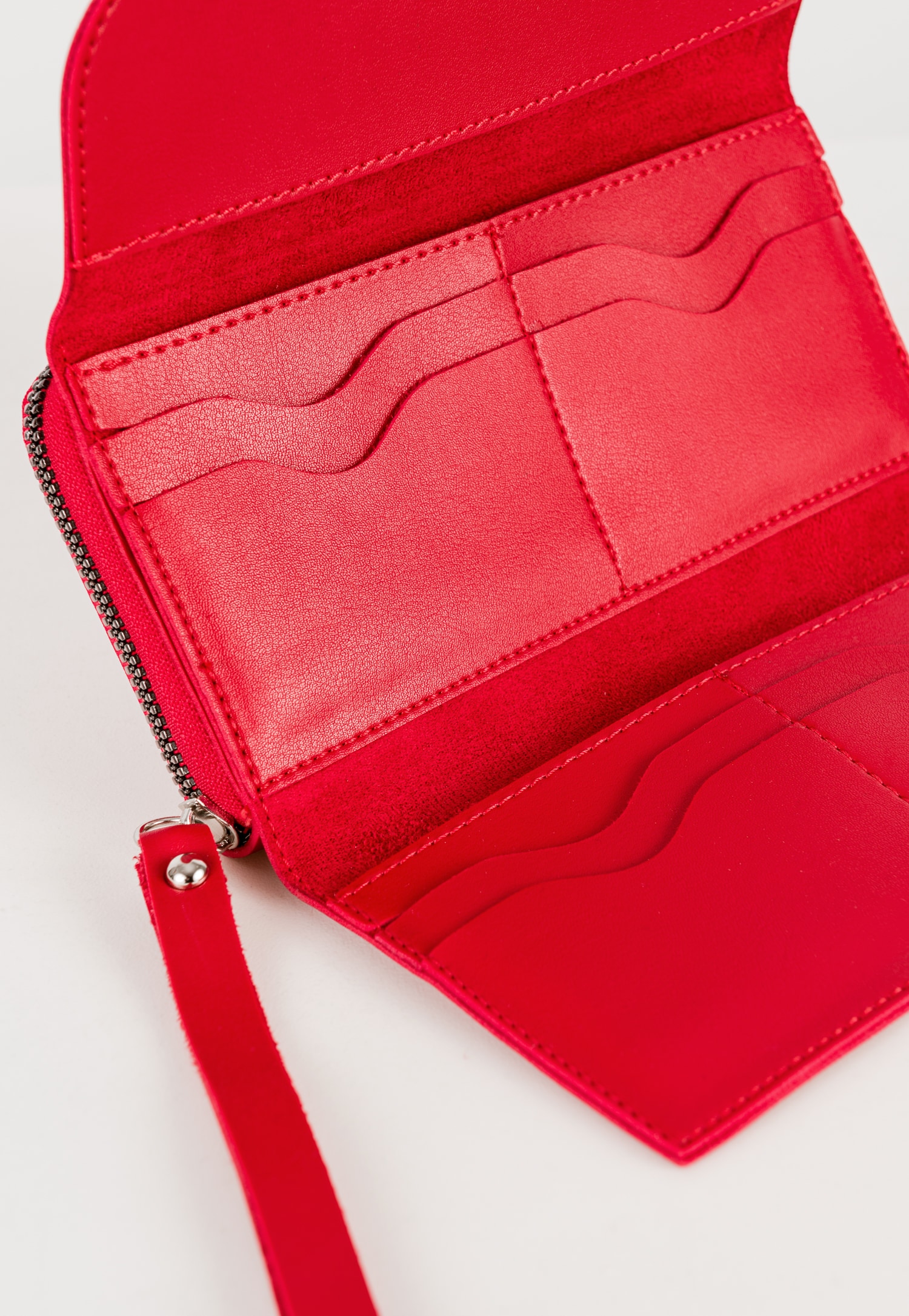 WJS duży czerwony portfel damski