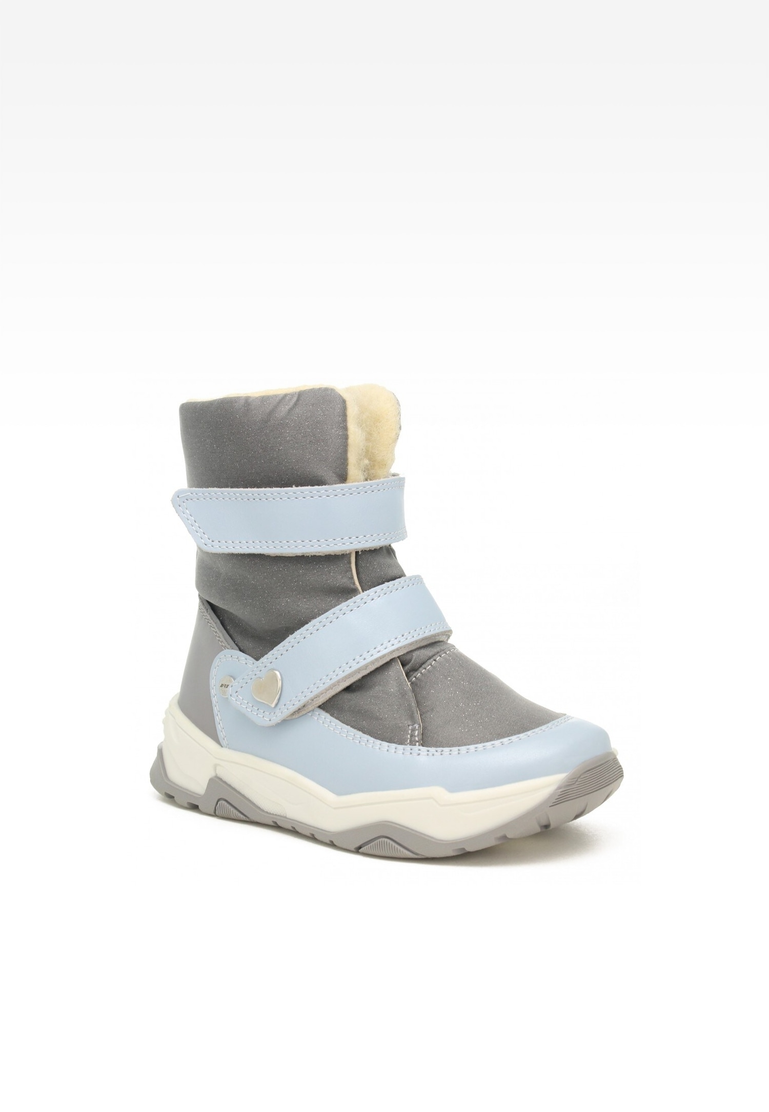 śniegowce BARTEK 14077006, dla dziewcząt, szaro-niebieski