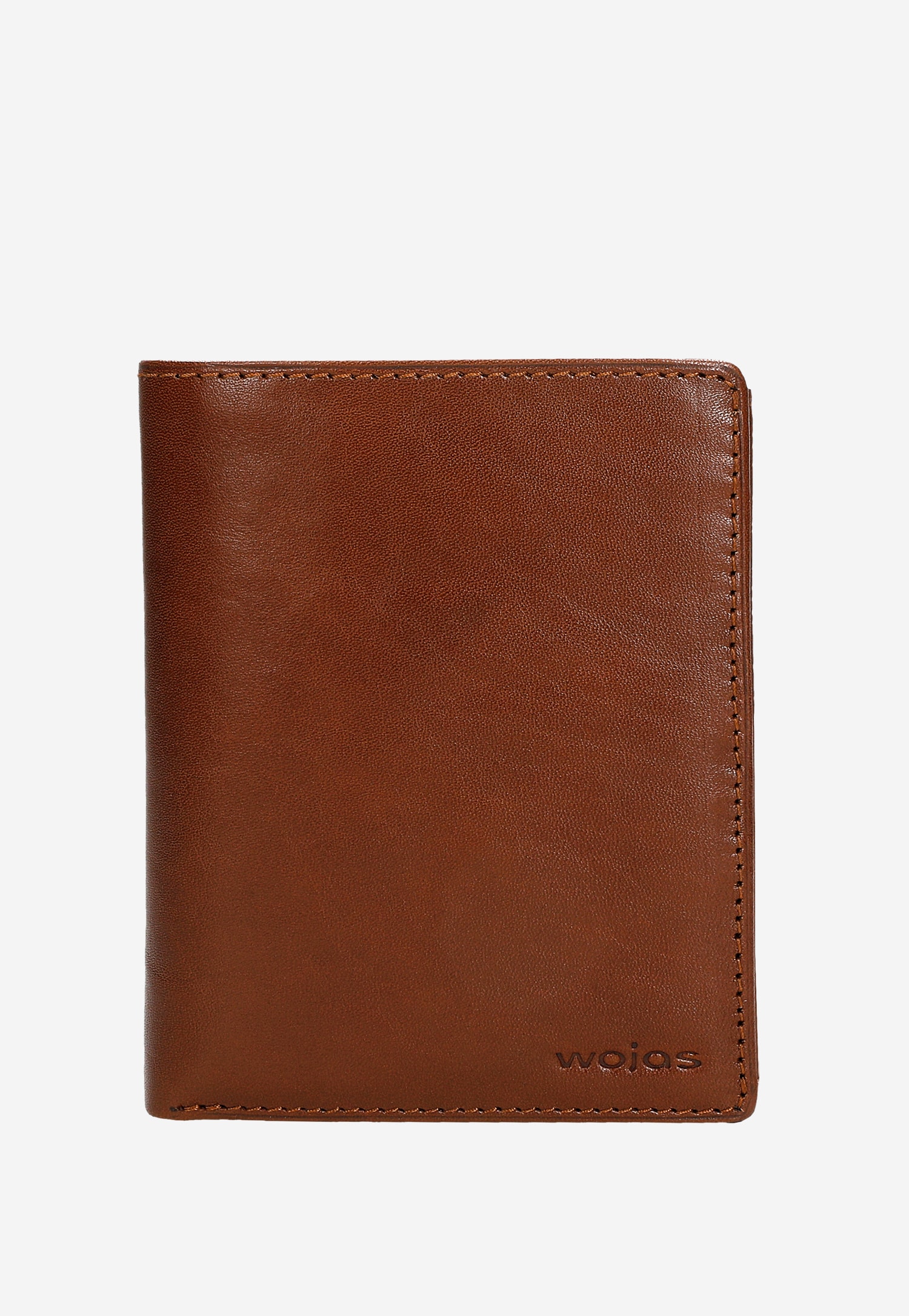 Jasnobrązowy portfel męski pionowy