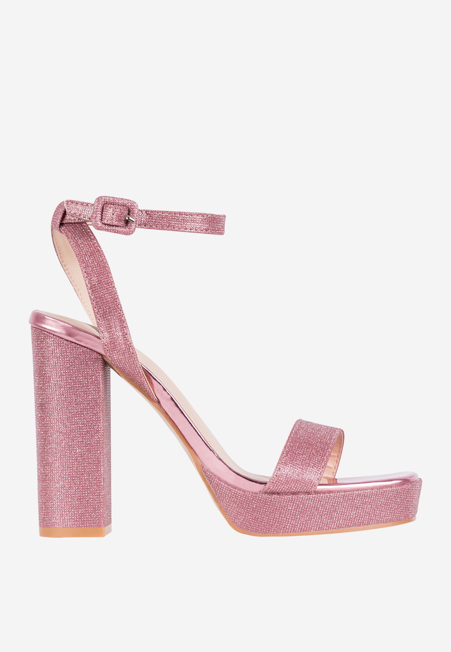 WJS zjawiskowe różowe sandały damskie na słupku