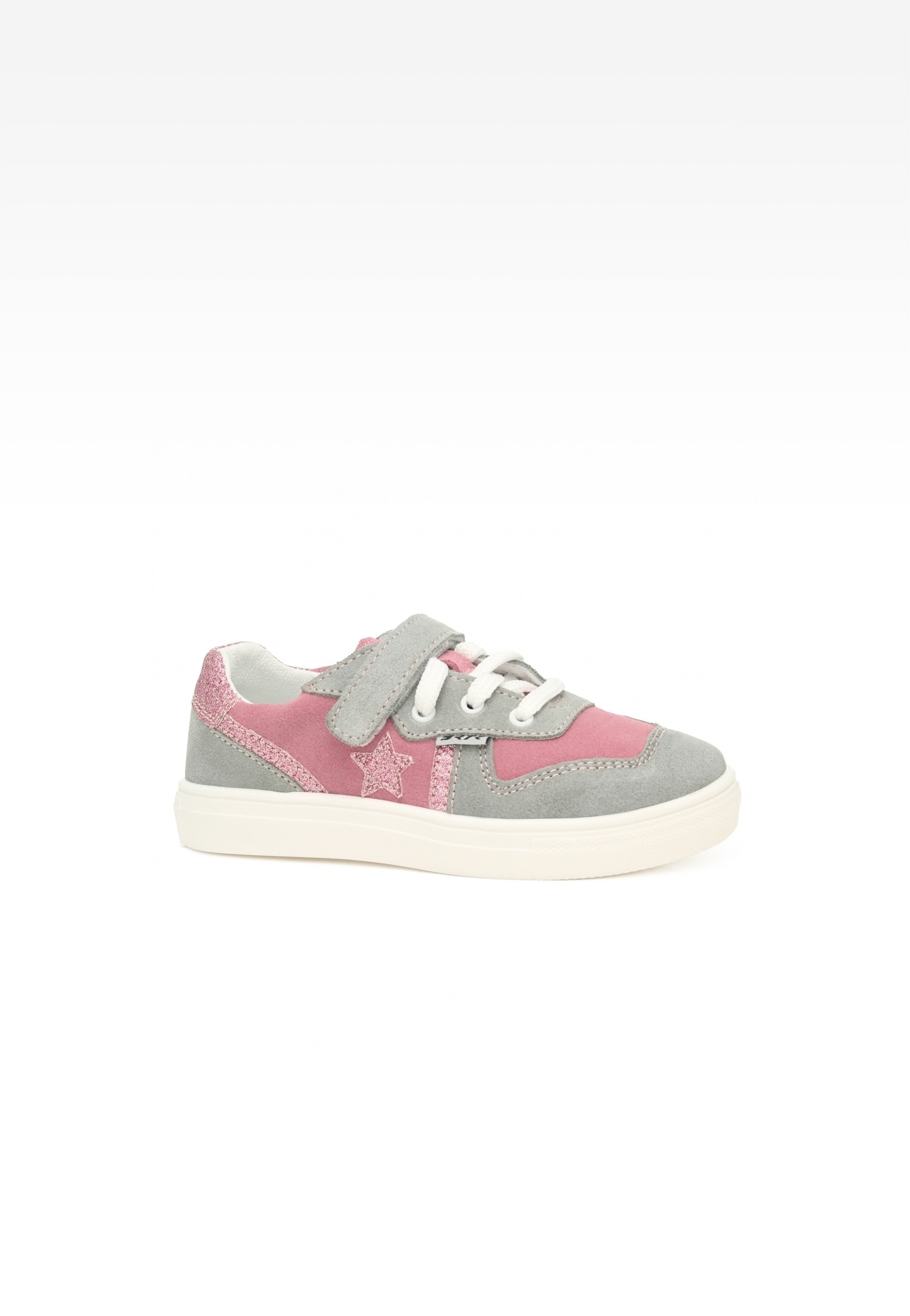 Półbuty BARTEK 15312002, dla dziewcząt, różowo-szary