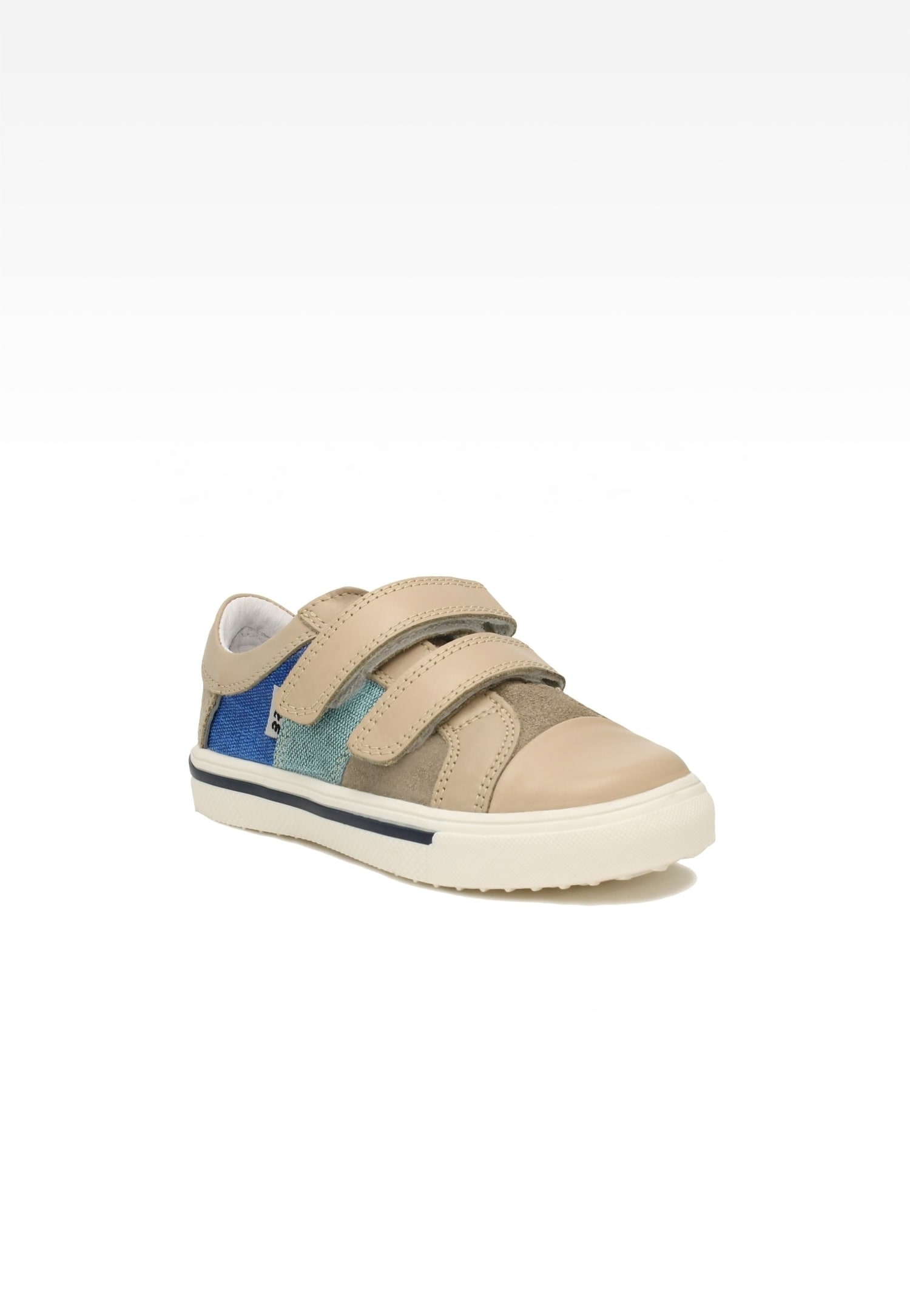 Półbuty BARTEK 18607-001, dla chłopców, beżowo-niebieski