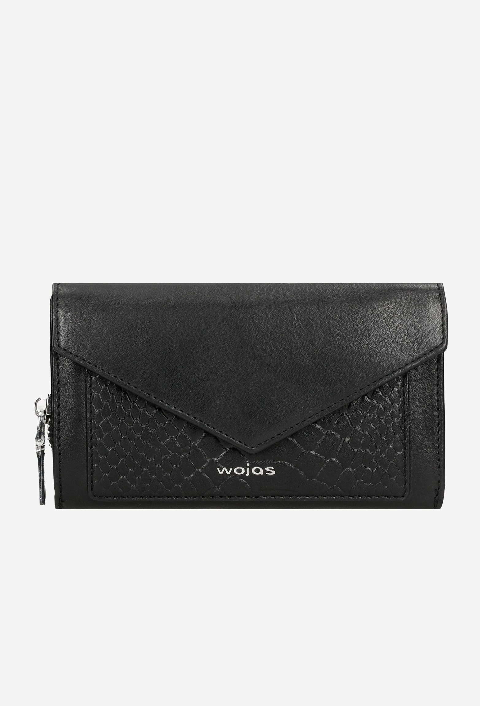 Duży czerwony skórzany portfel damski