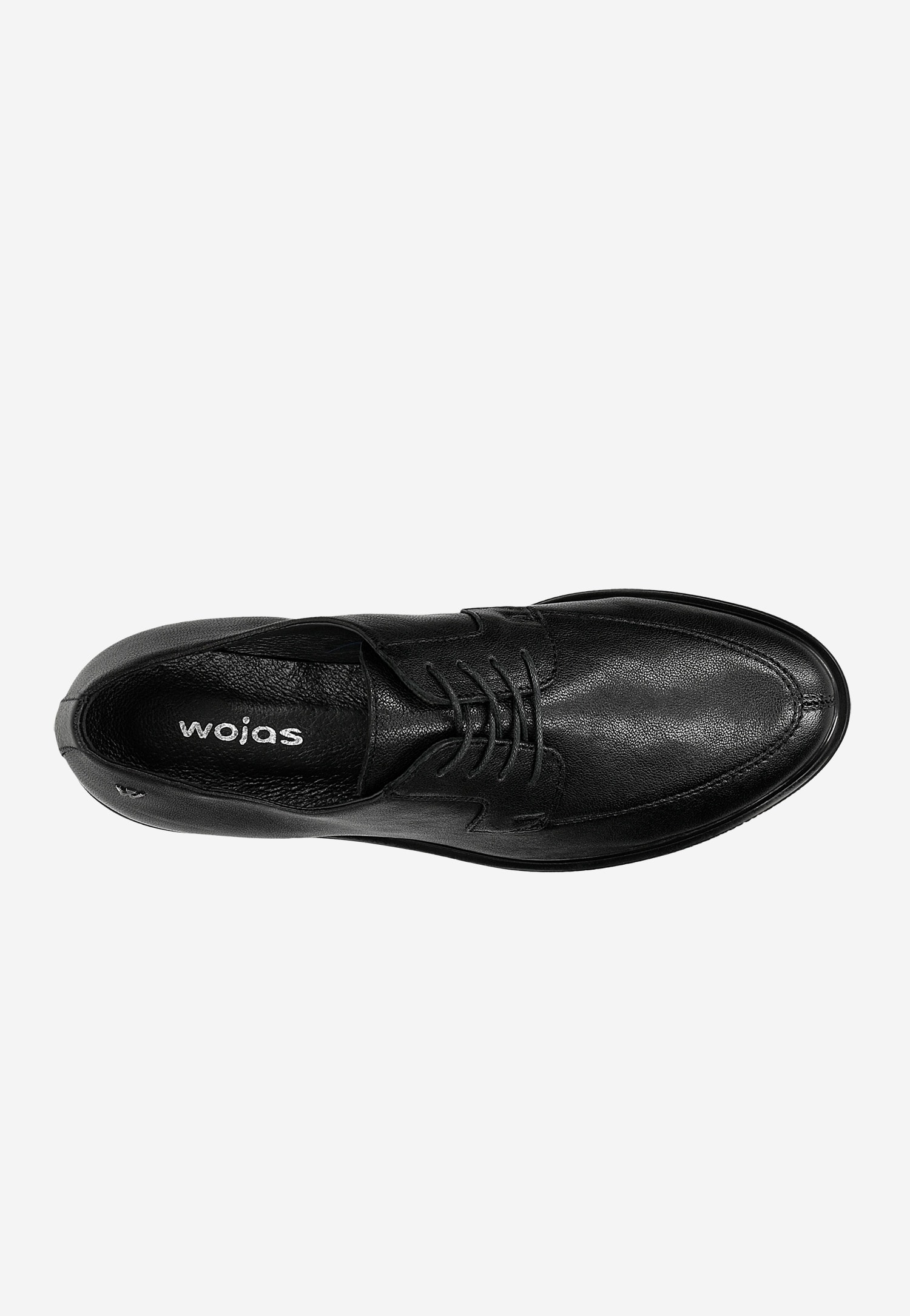 Czarne eleganckie półbuty damskie sznurowane