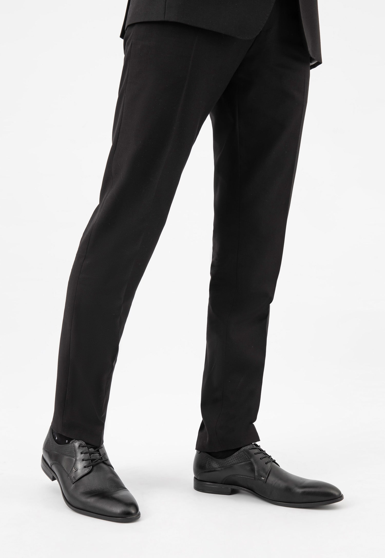 Brązowe wizytowe półbuty męskie ze skóry licowej