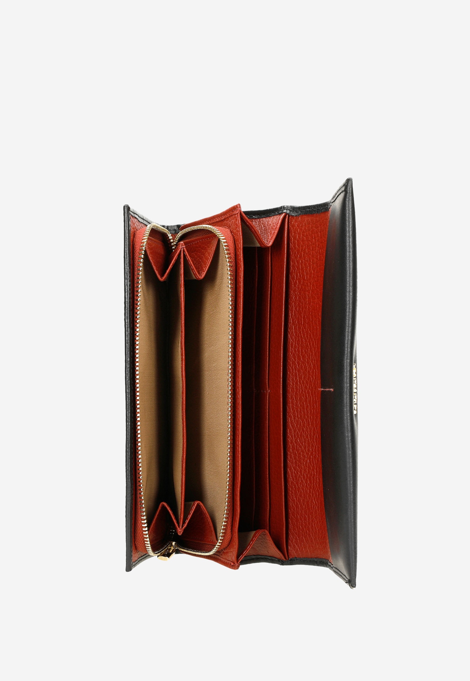 Czarny portfel damski PREMIUM z gładkiej skóry licowej