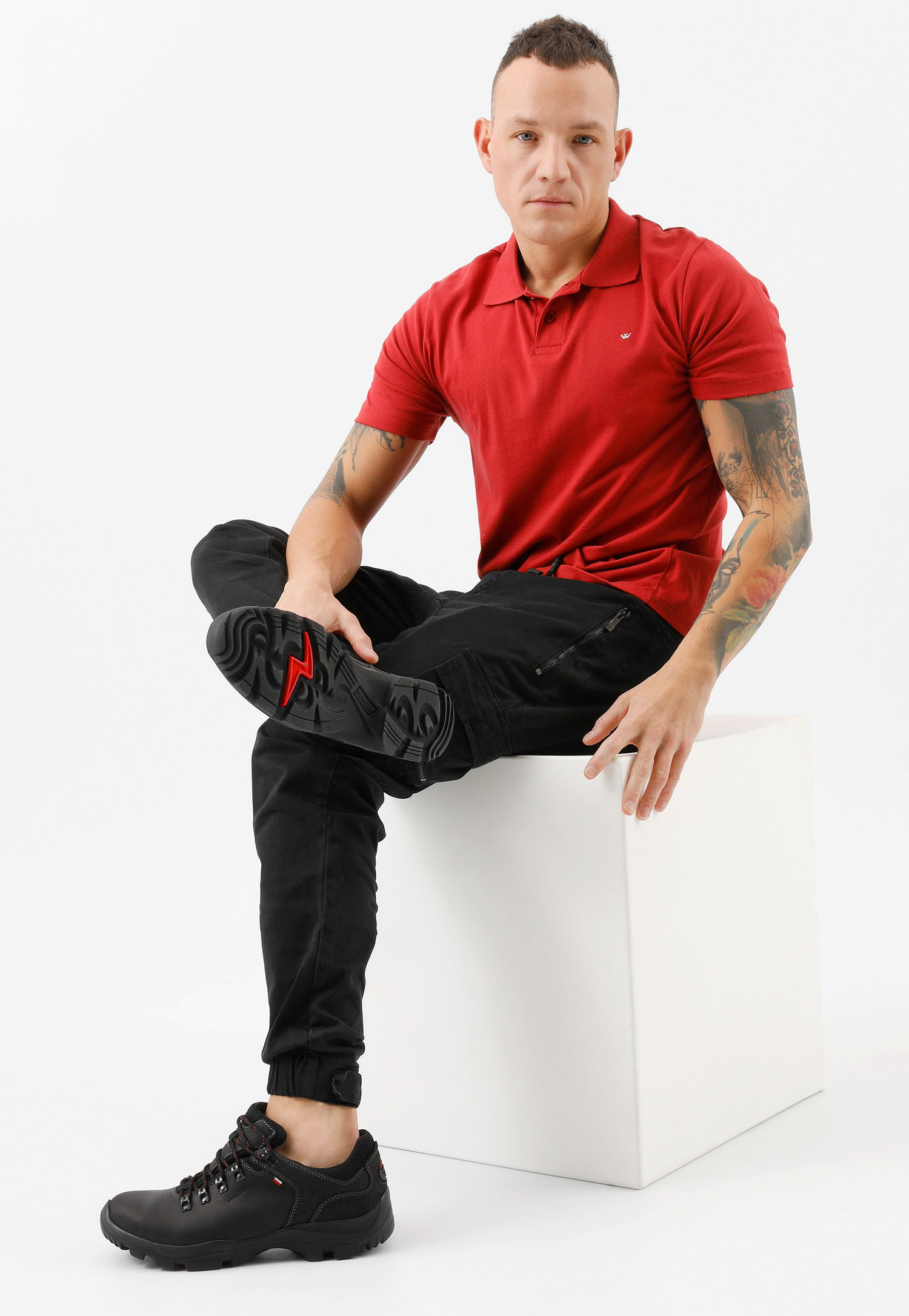 Brązowe trzewiki męskie trekkingowe