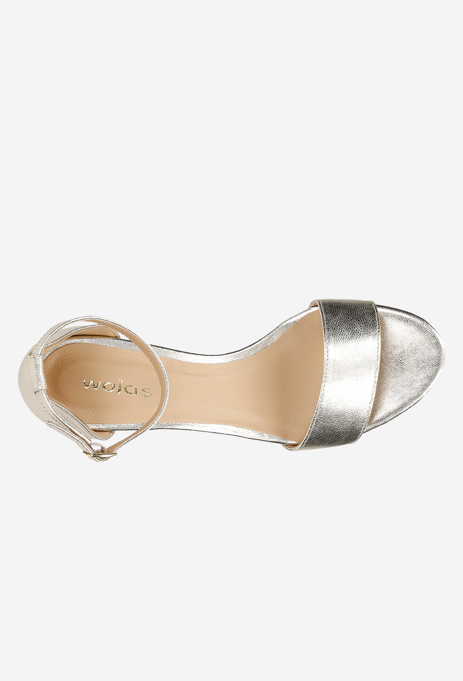 Zjawiskowe srebrne sandały damskie na obcasie