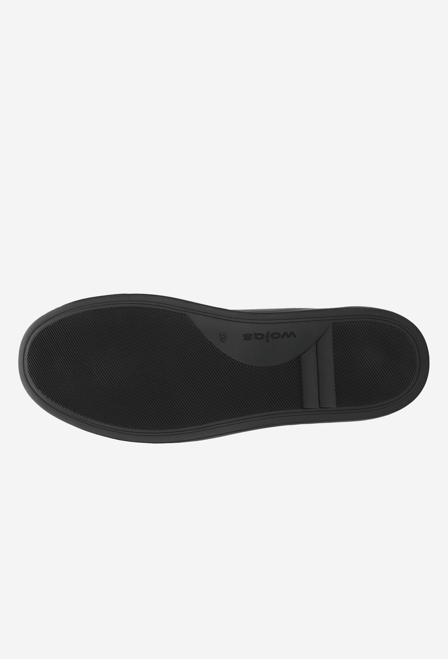 Czarne trampki męskie ze skóry licowej