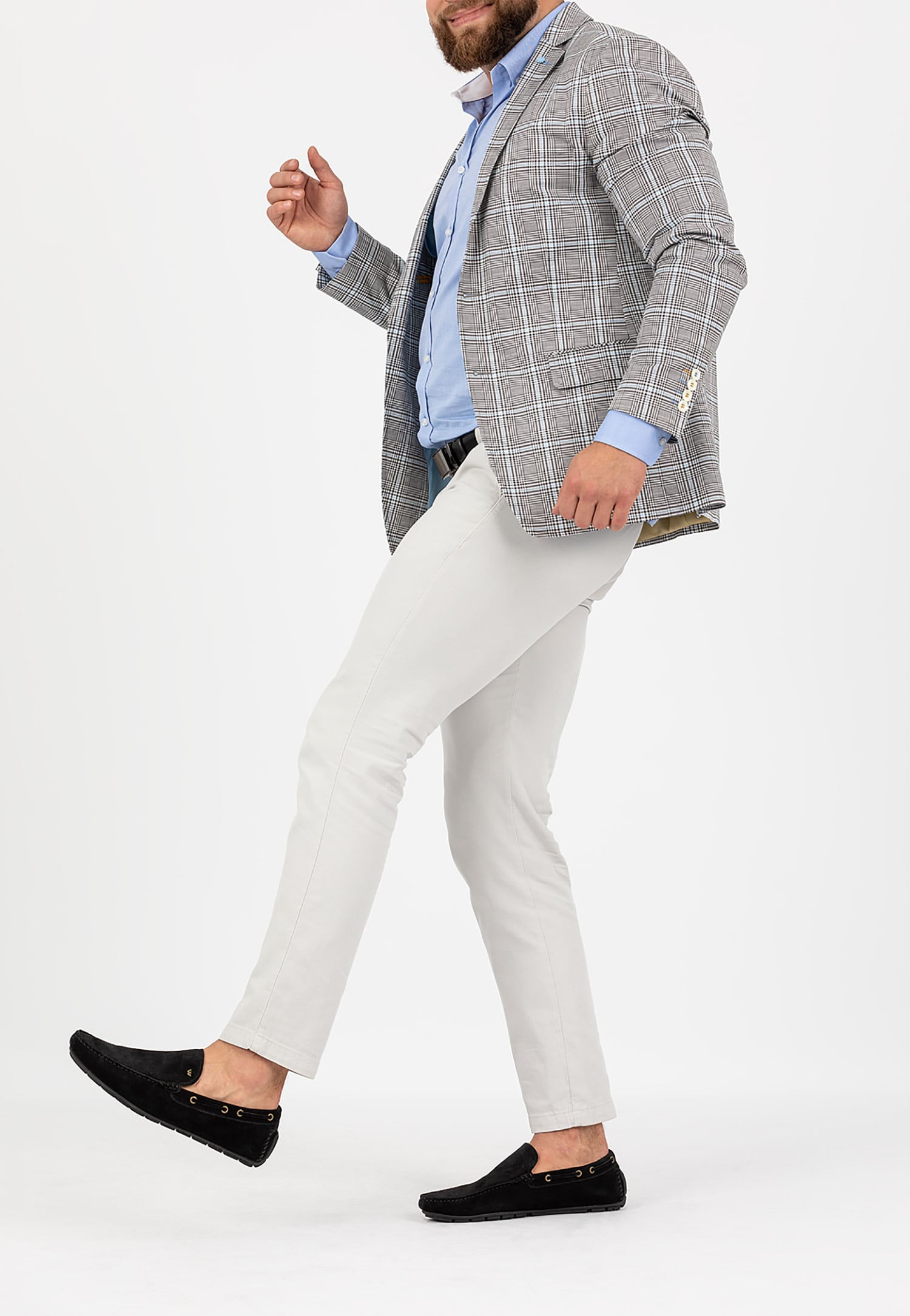 Granatowe klasyczne mokasyny męskie