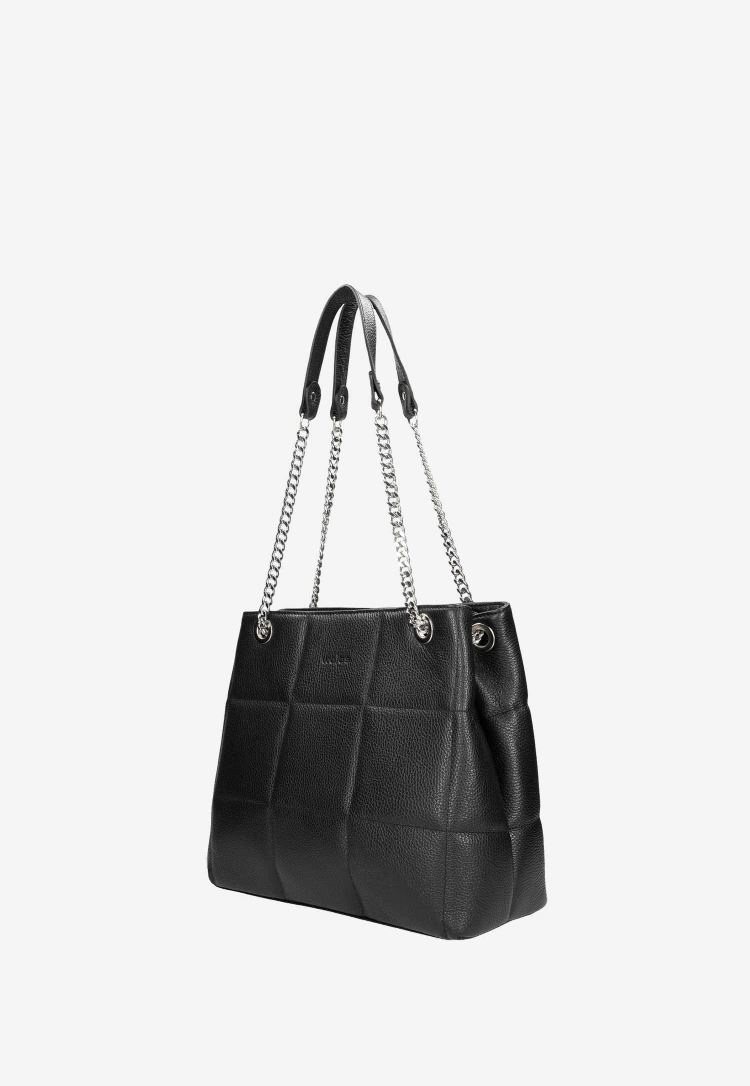 Jasnoróżowa pojemna torebka damska z przeszyciami