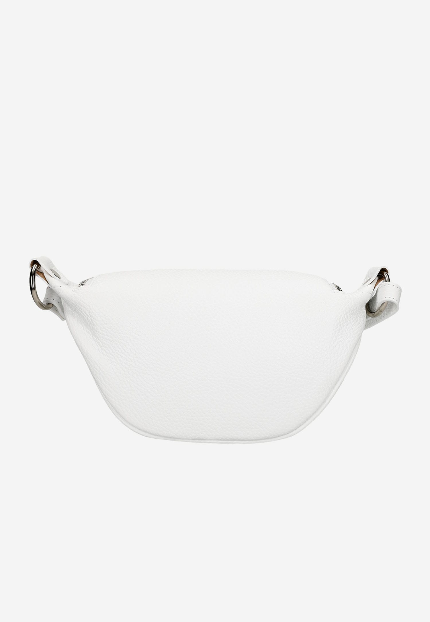 Beżowa pikowana saszetka damska ze skóry licowej