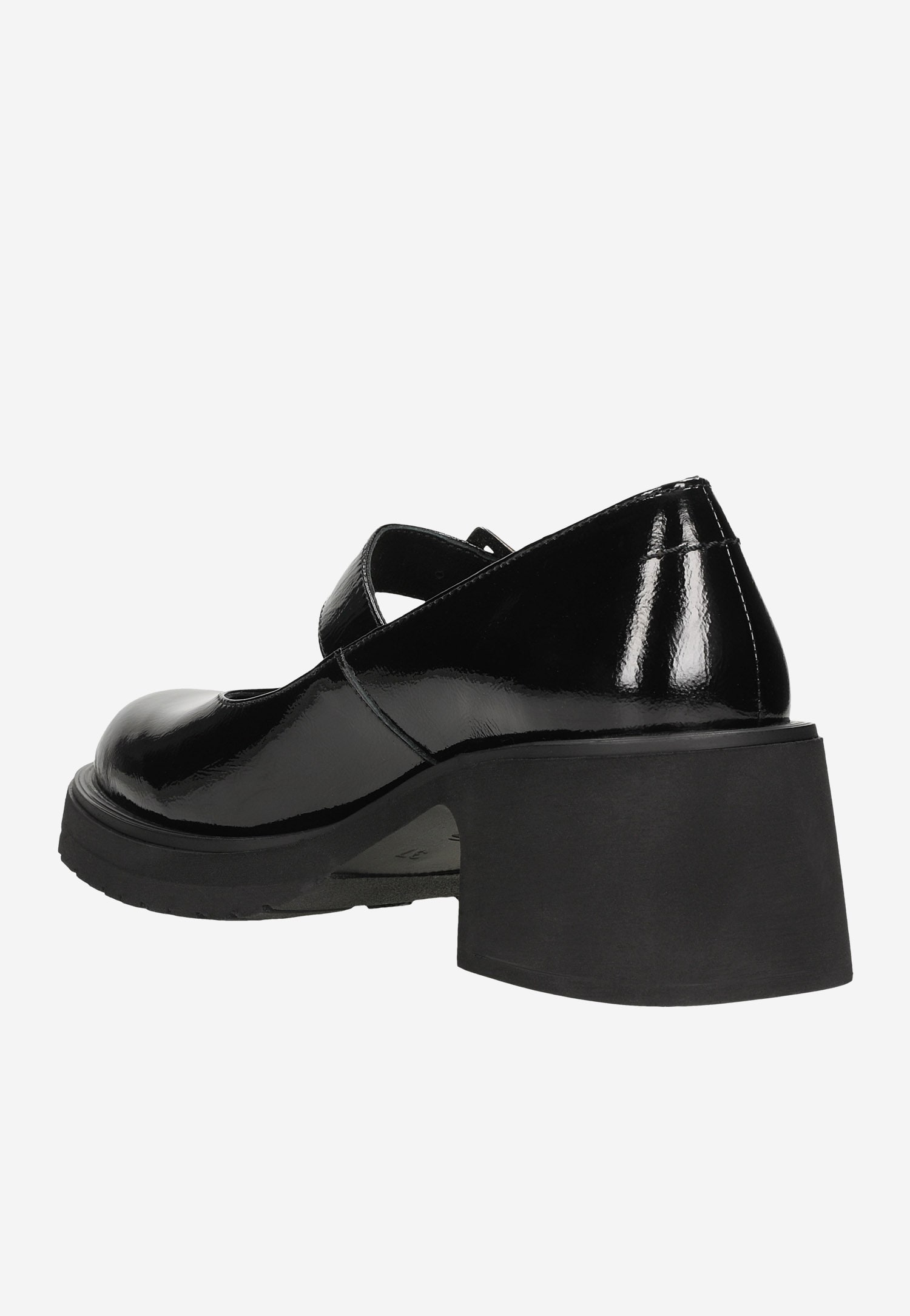 Czarne czółenka Mary Jane z zapięciem na klamerkę