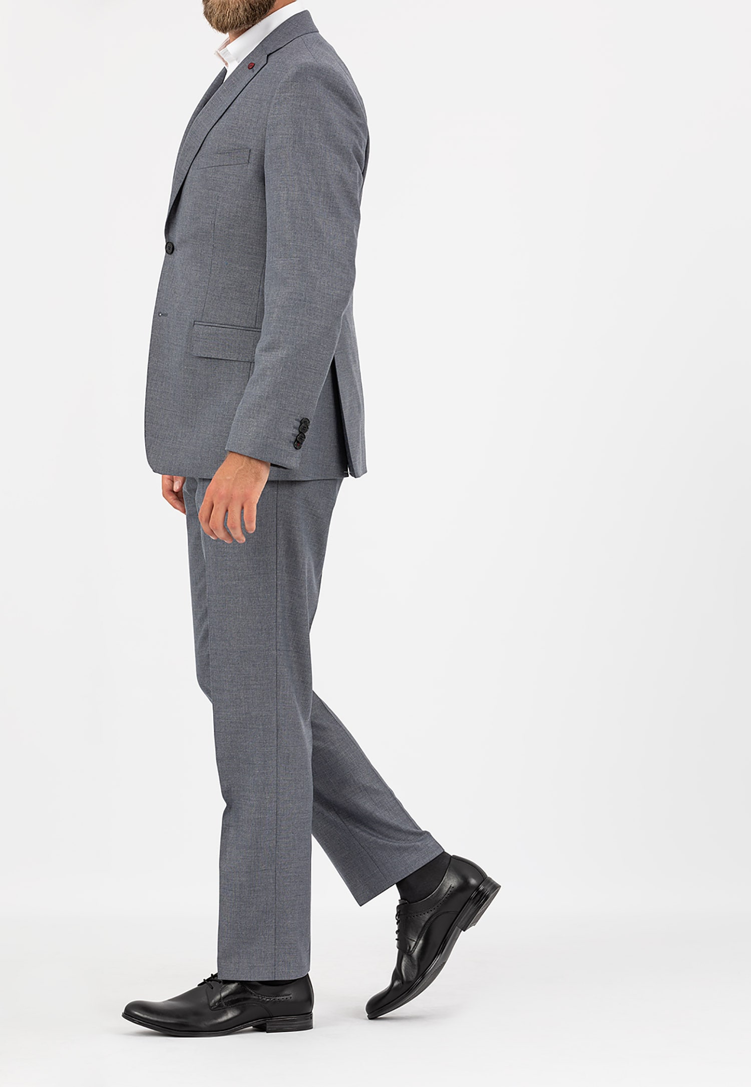 Czarne ponadczasowe półbuty męskie ze skóry licowej