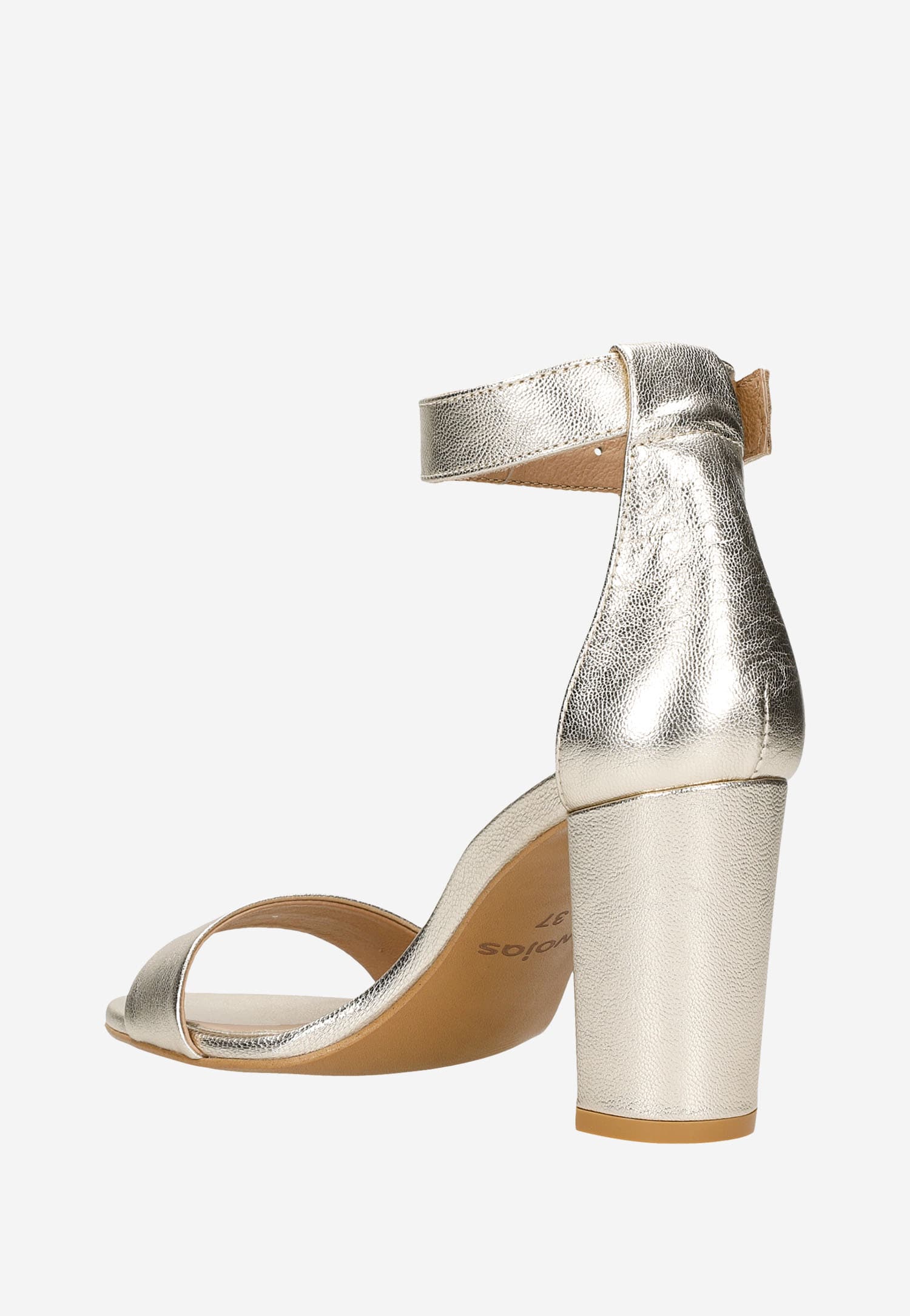 Czarne welurowe sandały damskie na słupku