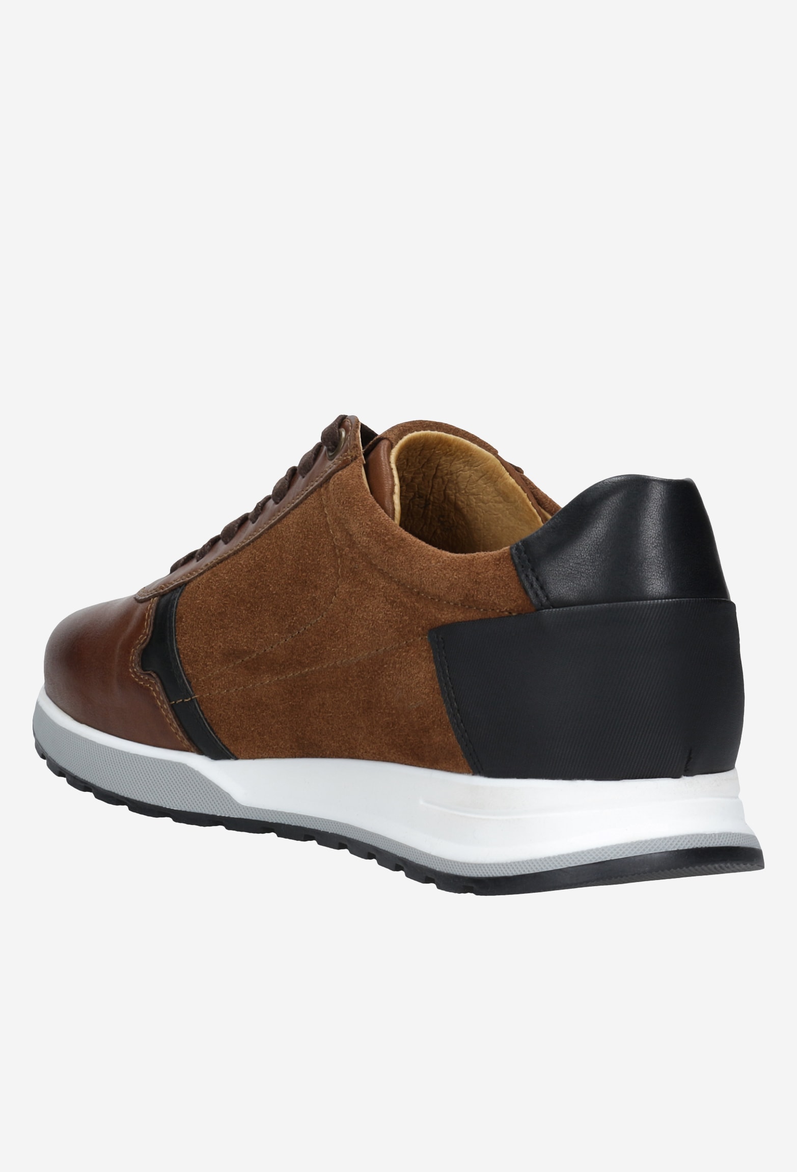 Czarne skórzane snekaersy męskie w sportowym stylu