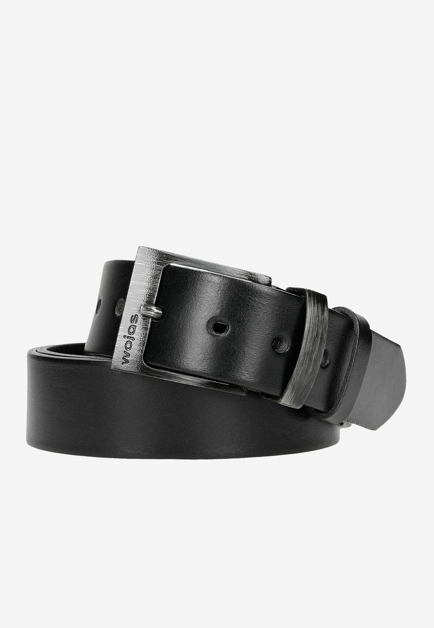 Skórzany czarny pasek męski