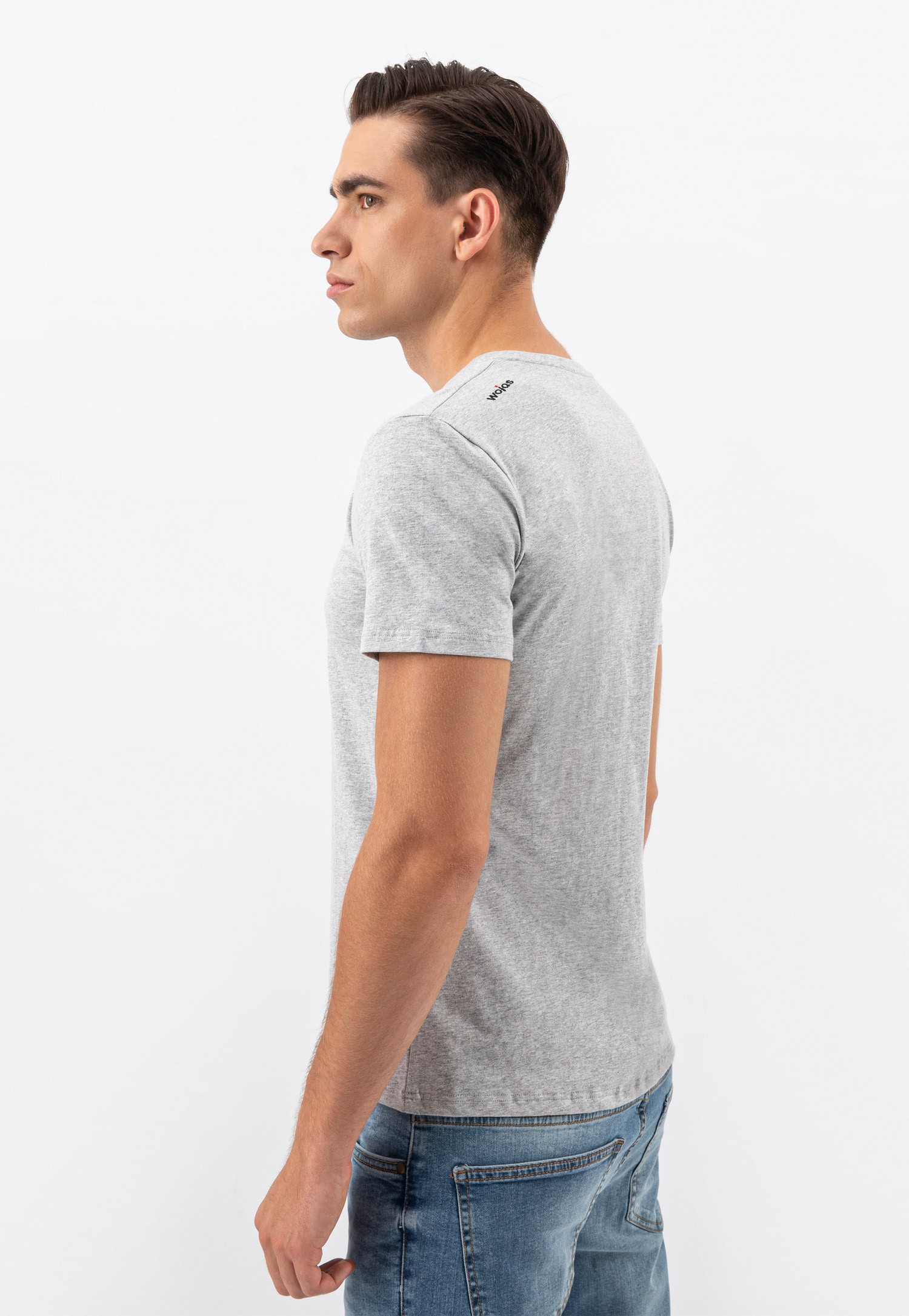 Popielata koszulka męska U