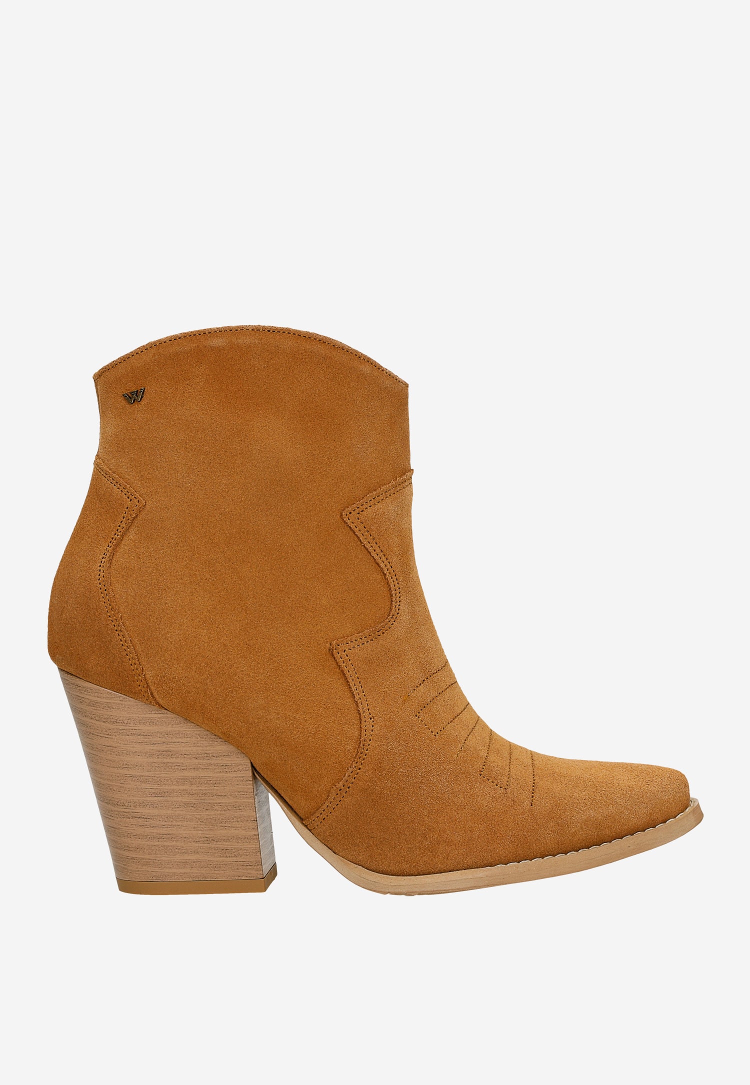 Jasnobrązowe botki damskie typu kowbojki