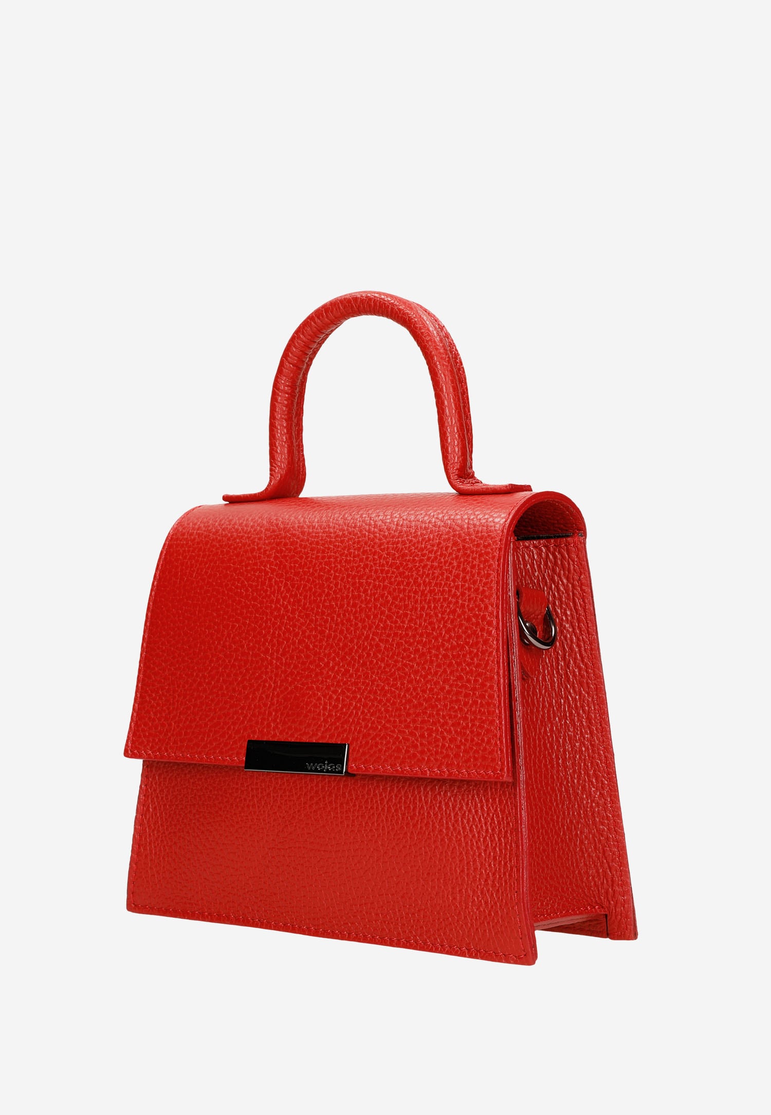 Skórzana torebka damska w kolorze jasnego beżu