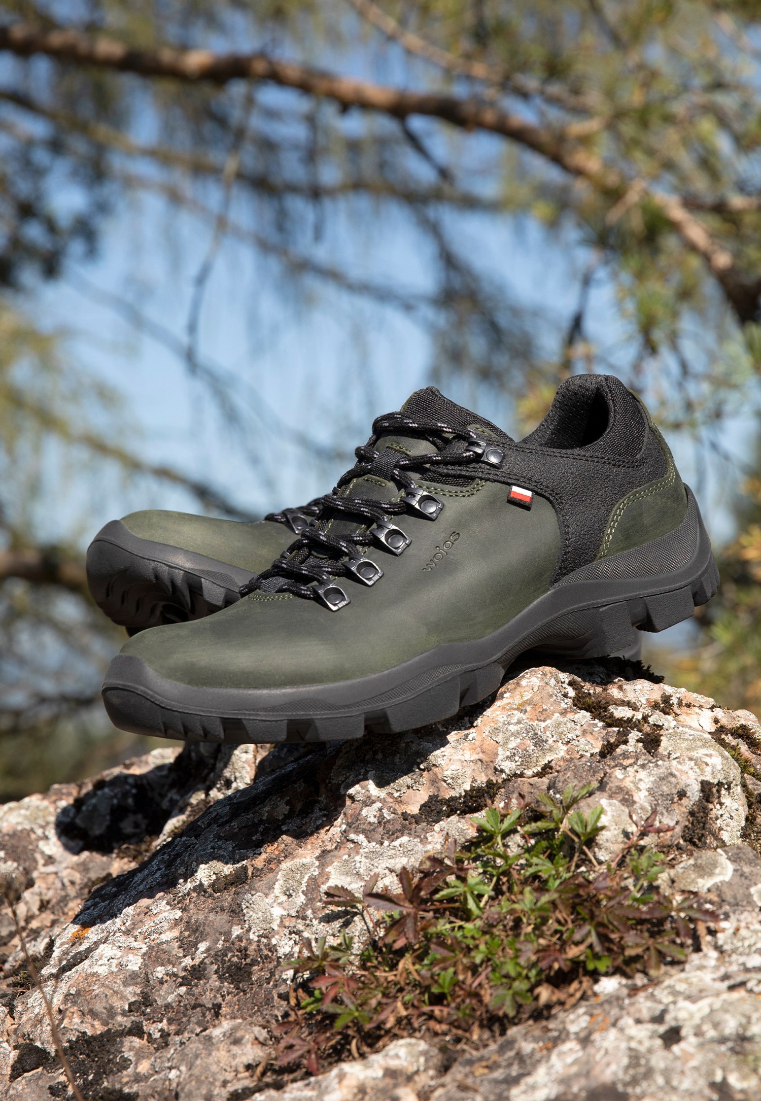 Brązowe trzewiki męskie trekkingowe