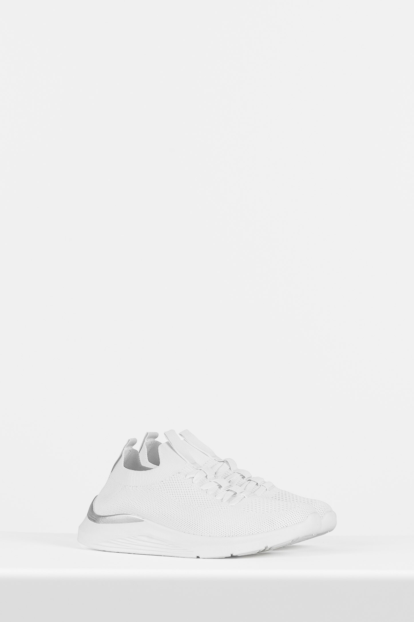 WJS białe sznurowane sneakersy damskie