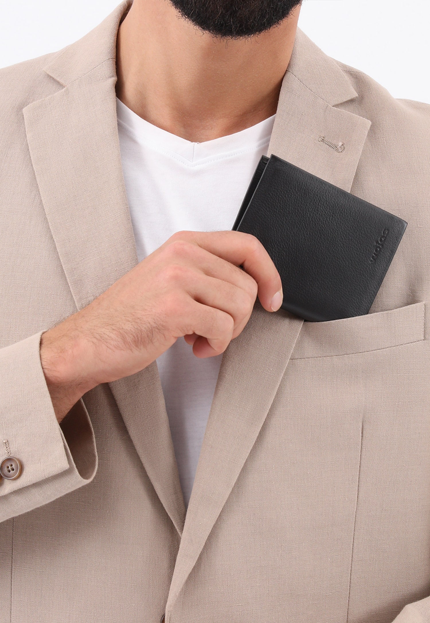 Ciemnobrązowy portfel męski ze skóry licowej