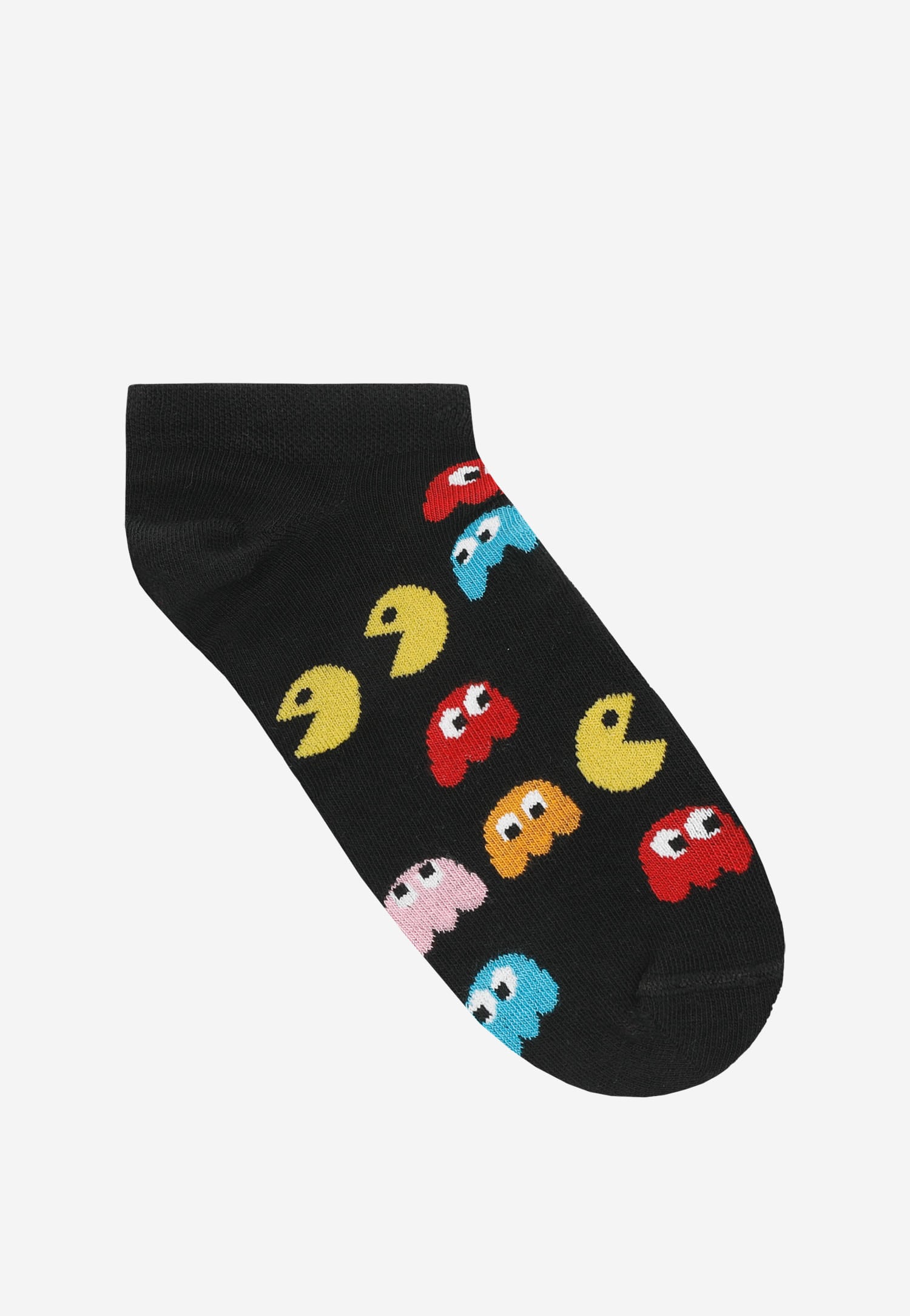 Czarne stopki z motywem Pac-Mana