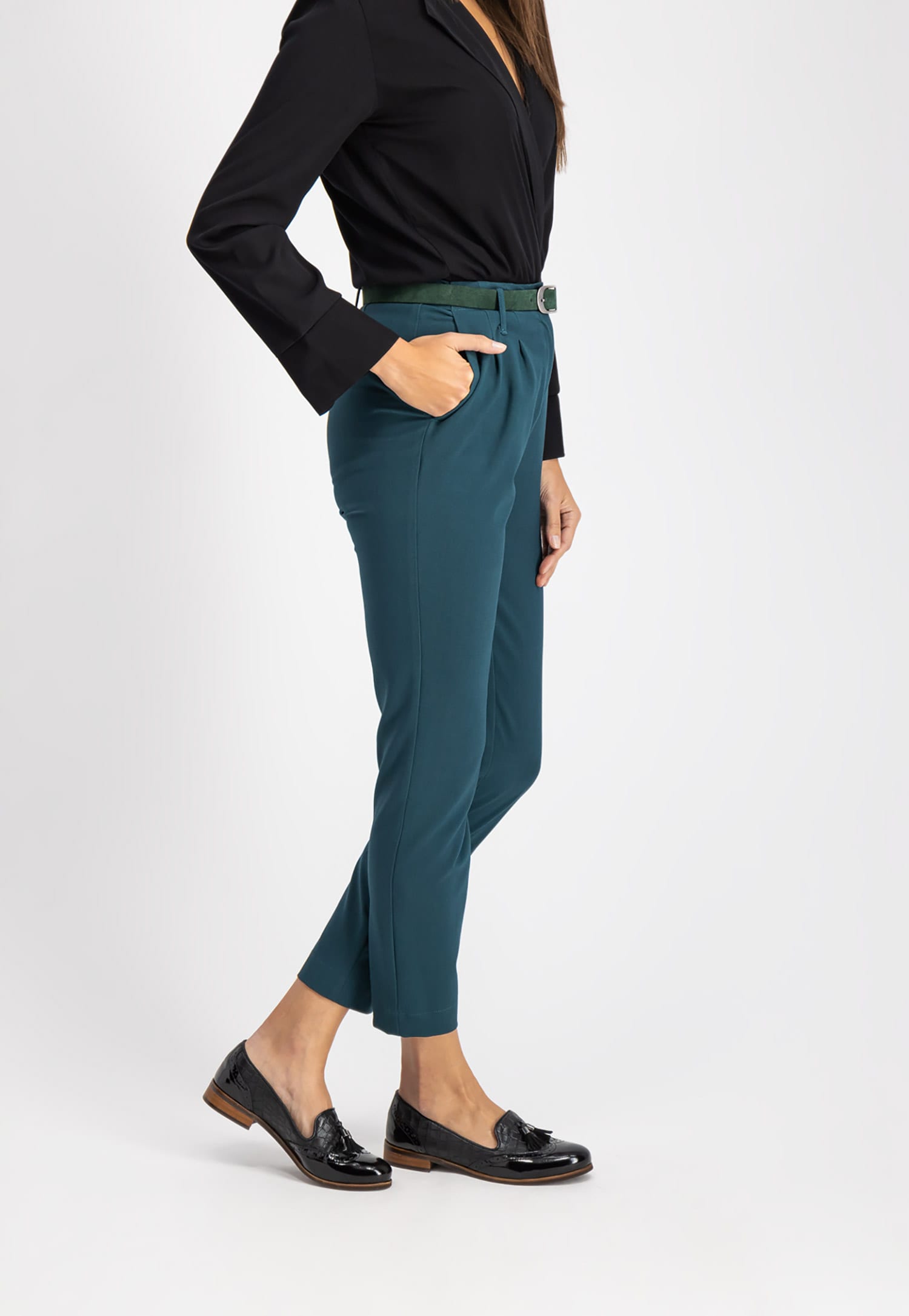 Czarne półbuty damskie