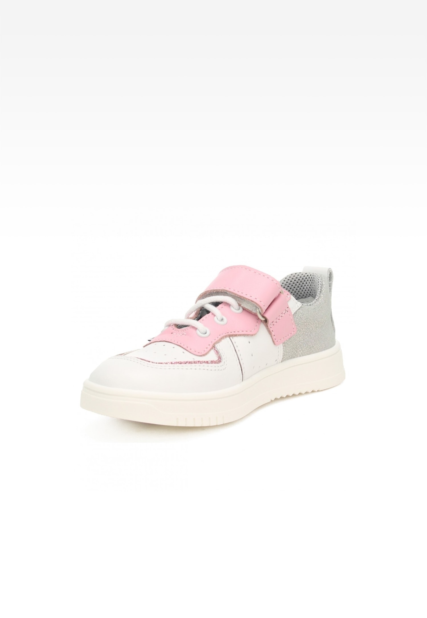 Półbuty BARTEK 15302014, dla dziewcząt, biało-różowy