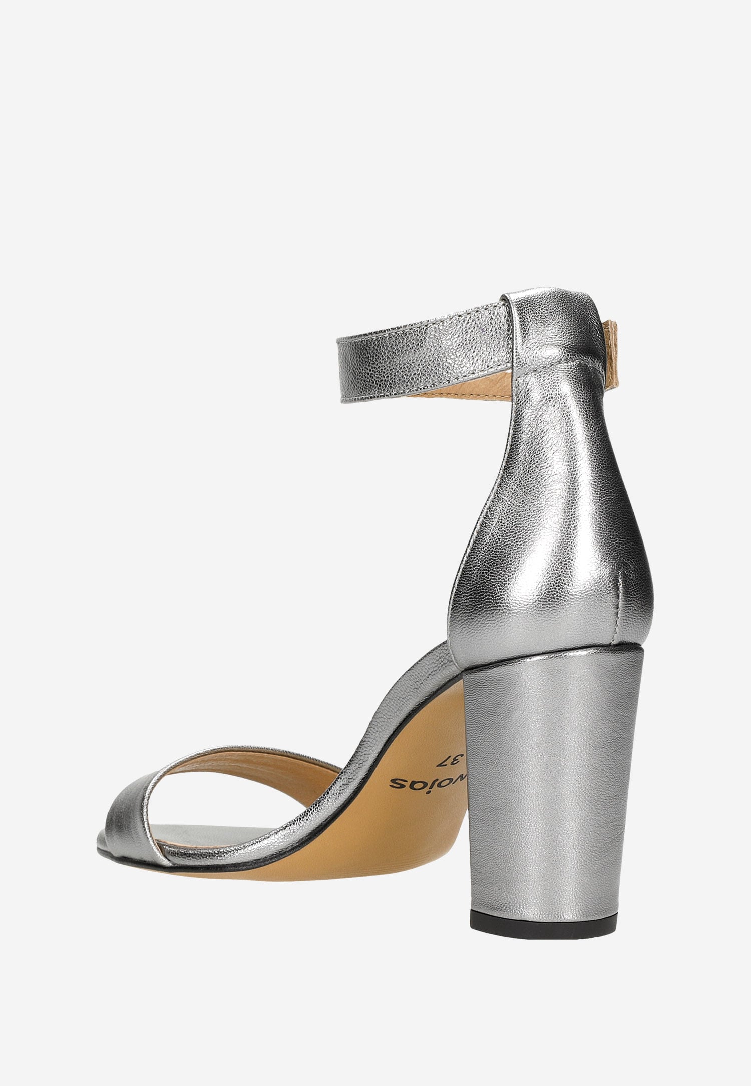 Czarne welurowe sandały damskie na słupku