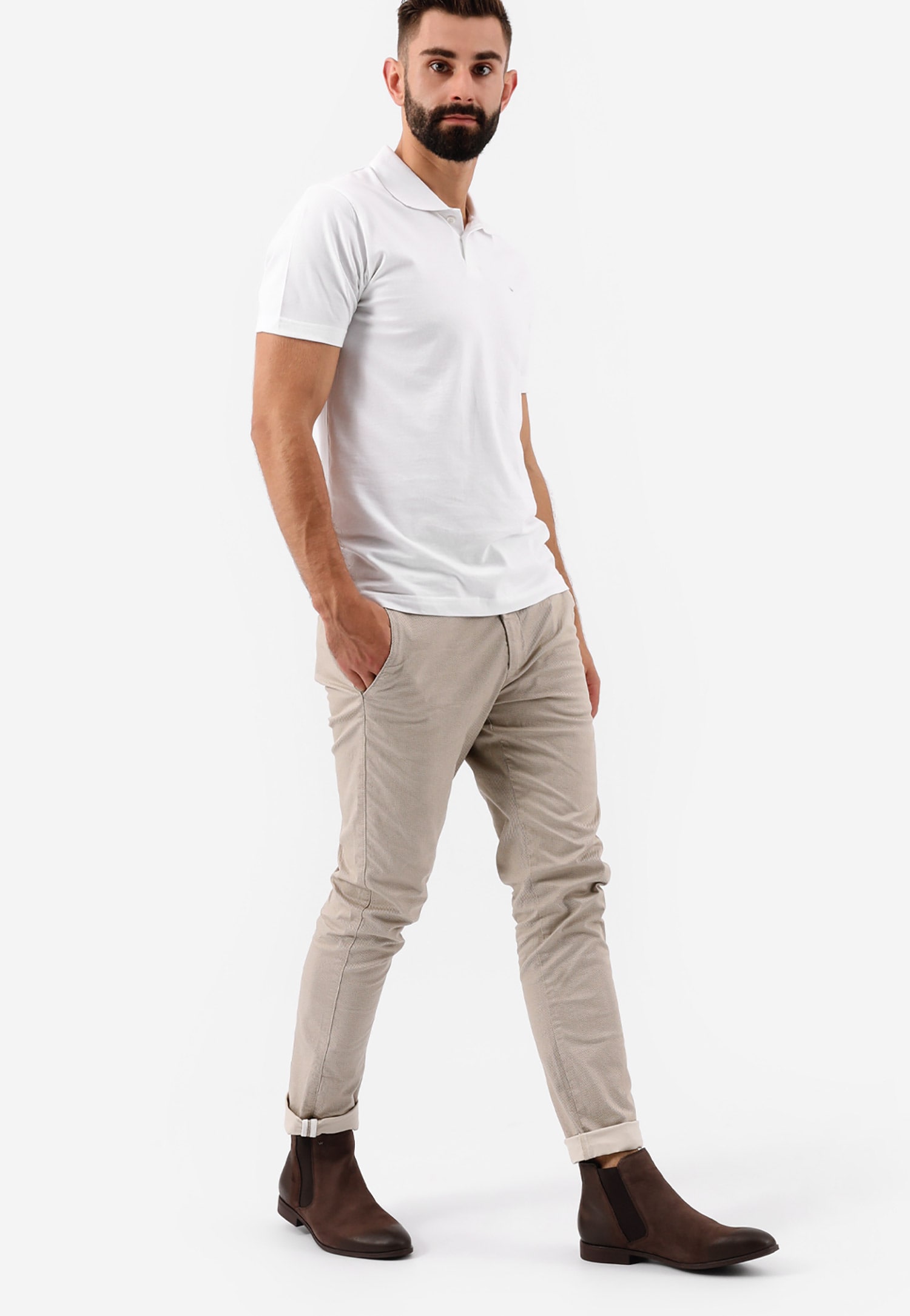 Sztyblety męskie z nubuku w kolorze ciemnego brązu