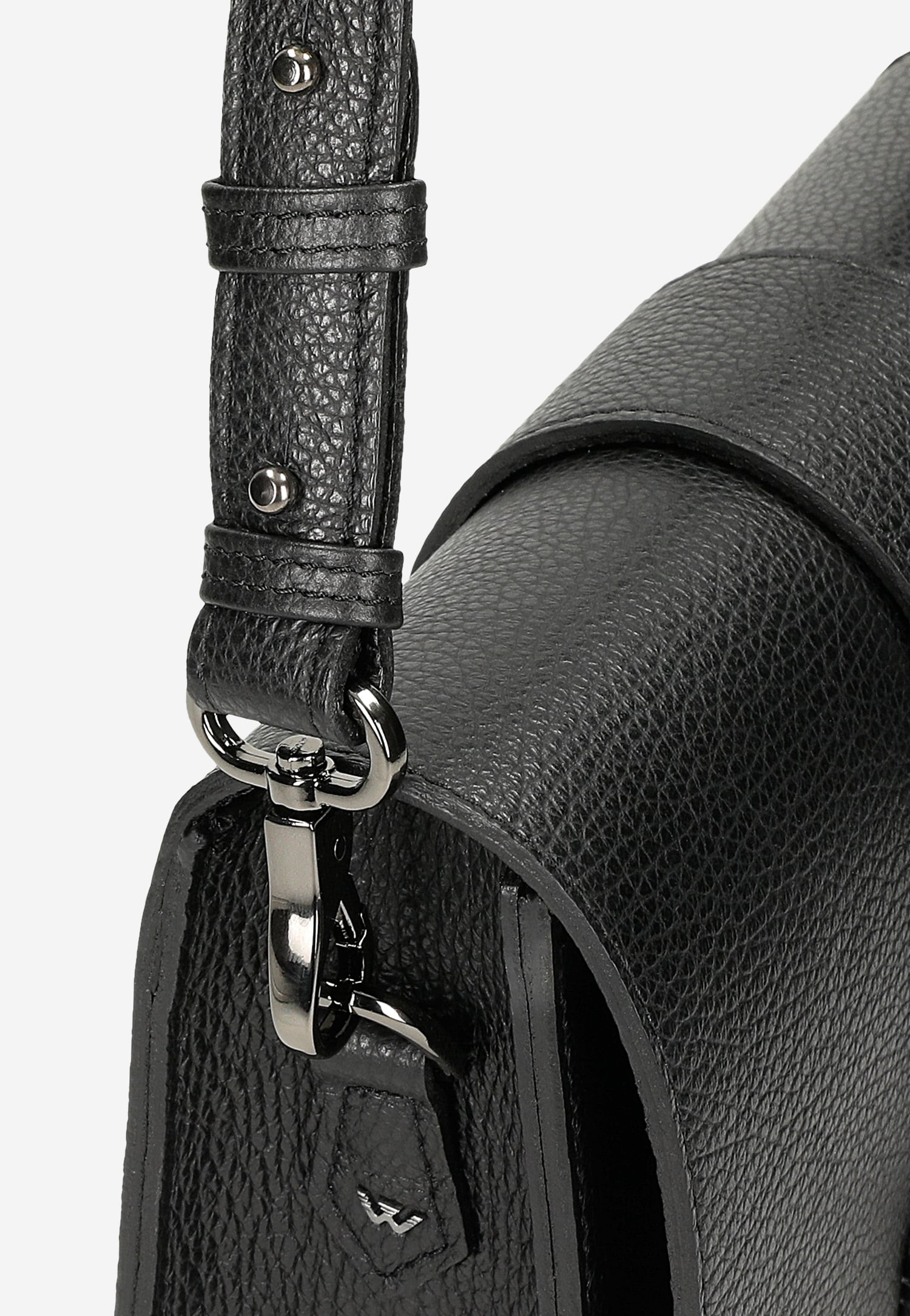 Elegancka czarna torebka damska z tłoczeniem