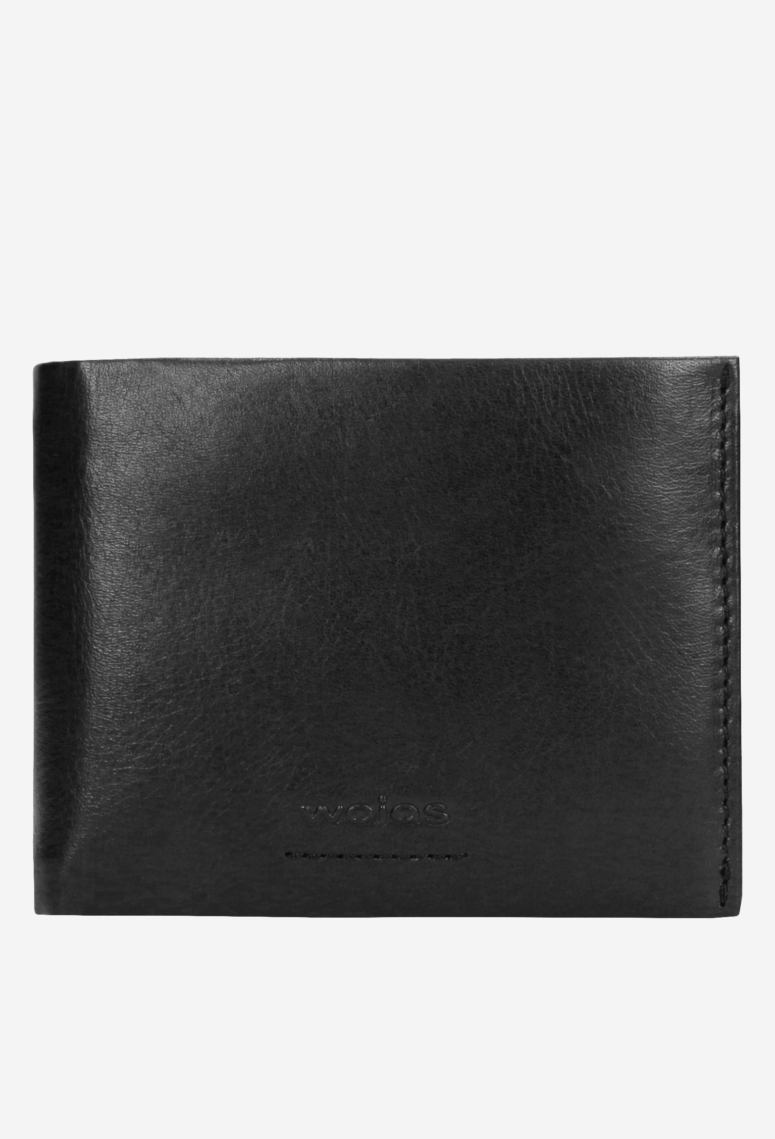 Czarny portfel męski ze skóry licowej