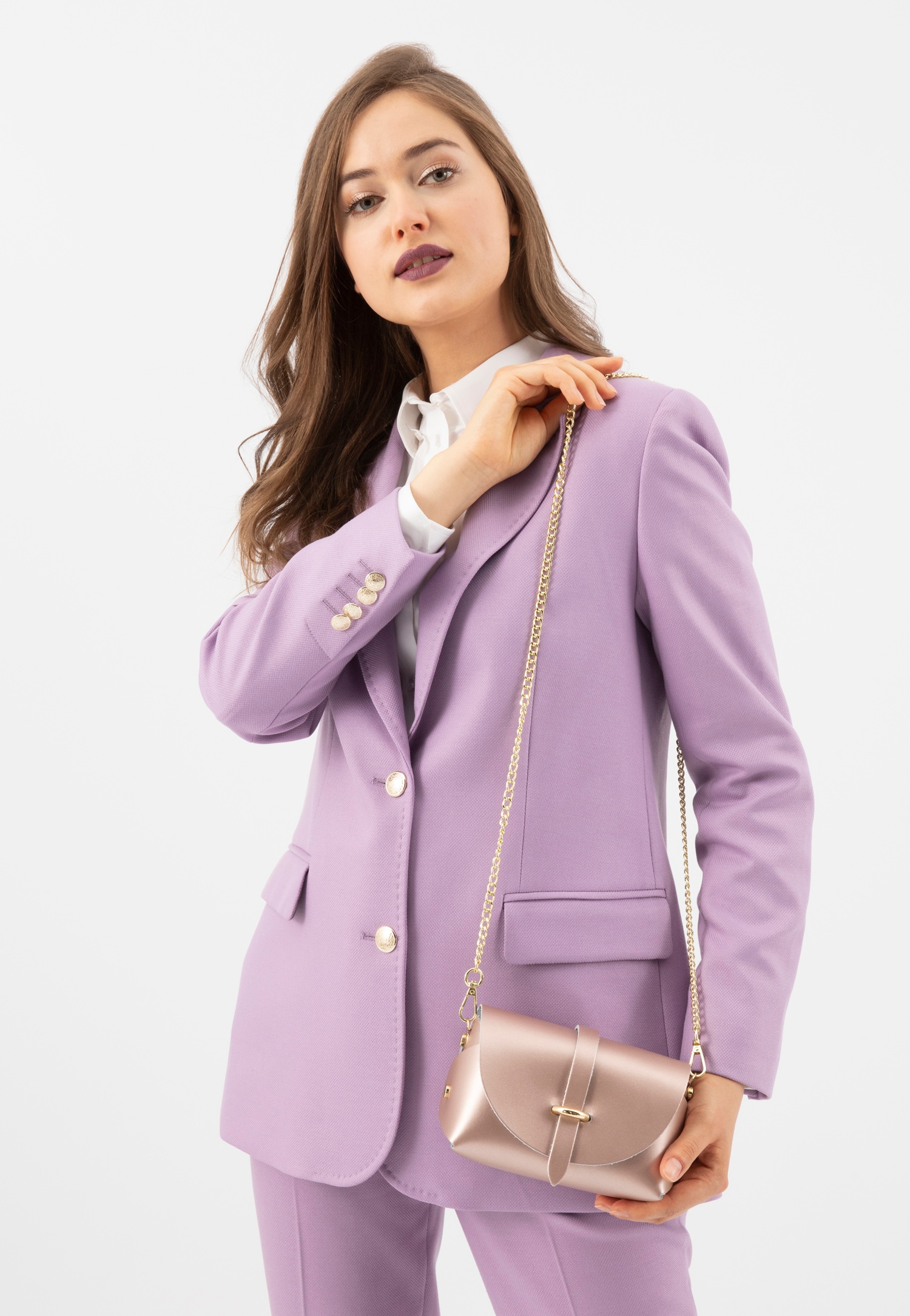 Mała czarna wizytowa torebka damska ze skóry licowej