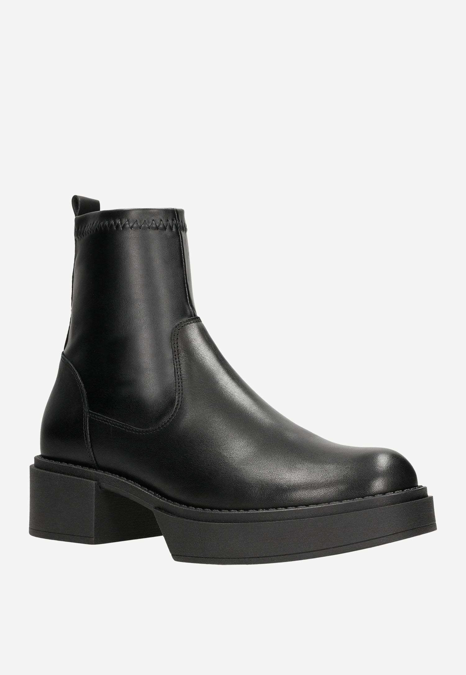 Czarne jesienne botki damskie w stylu urban