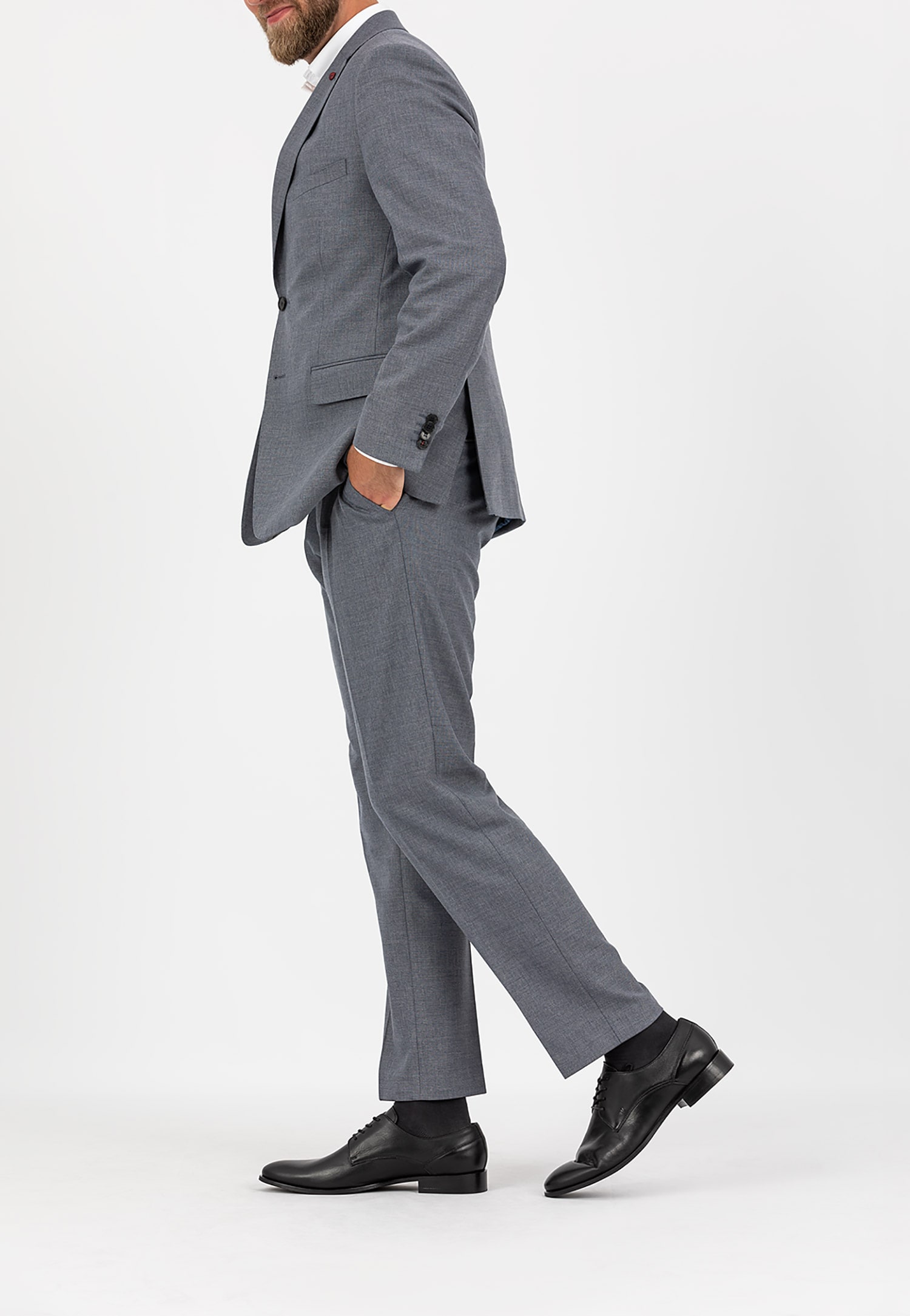 Wizytowe czarne półbuty męskie