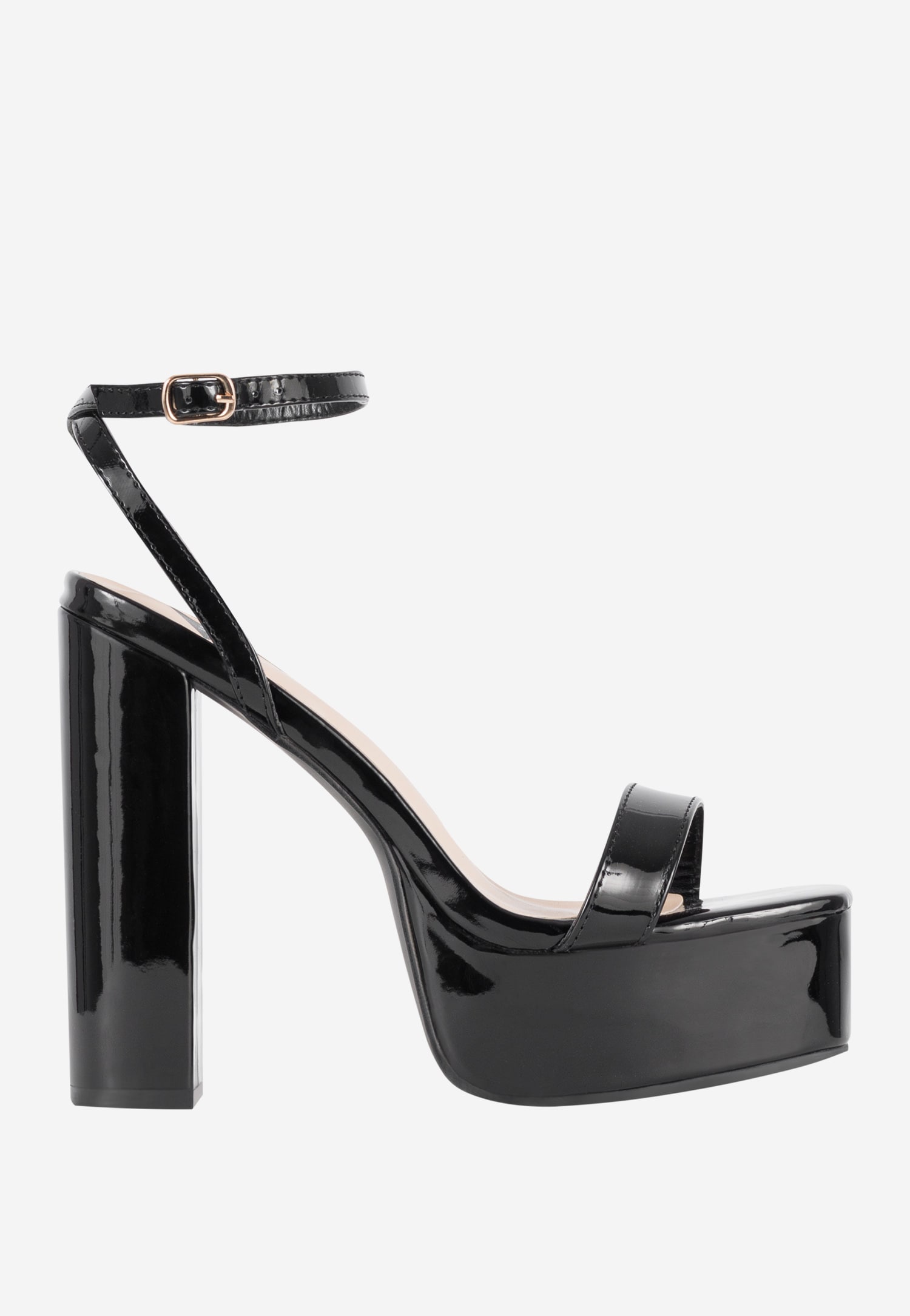 WJS sandały damskie na platformie w kolorze czarnym