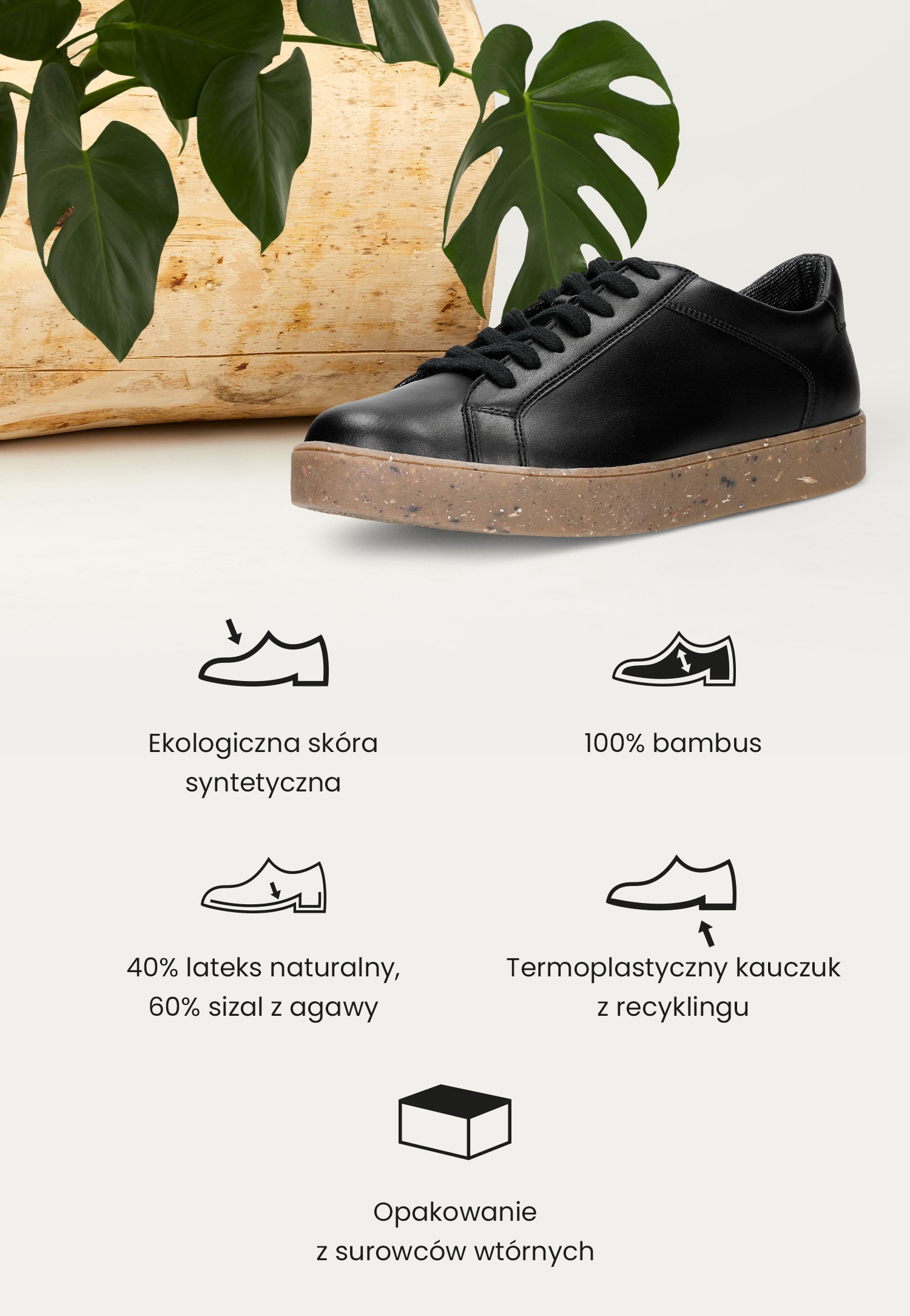 Szare półbuty męskie z linii WOJAS ECO