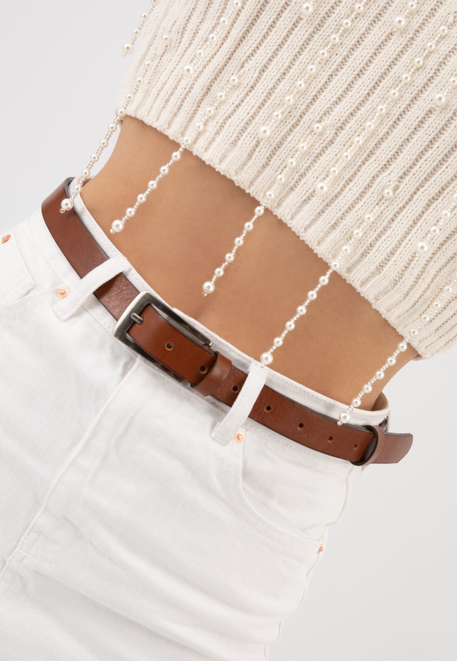 Brązowy pasek damski