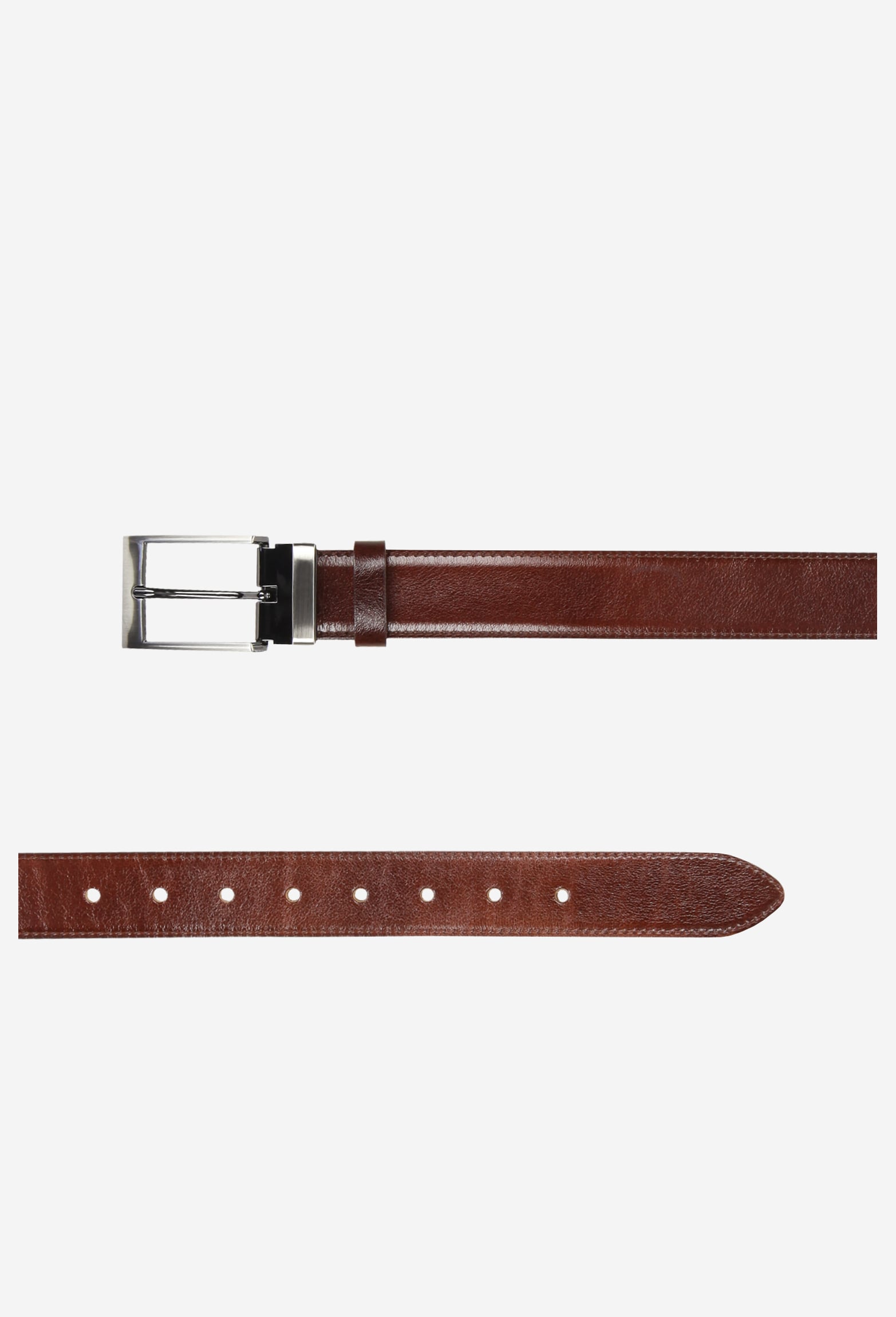 Skórzany brązowy pasek męski