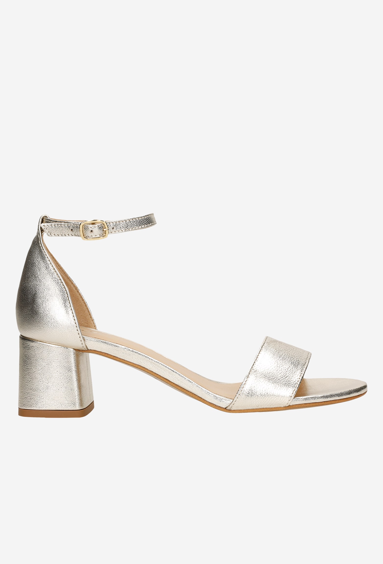 Zjawiskowe srebrne sandały damskie na obcasie