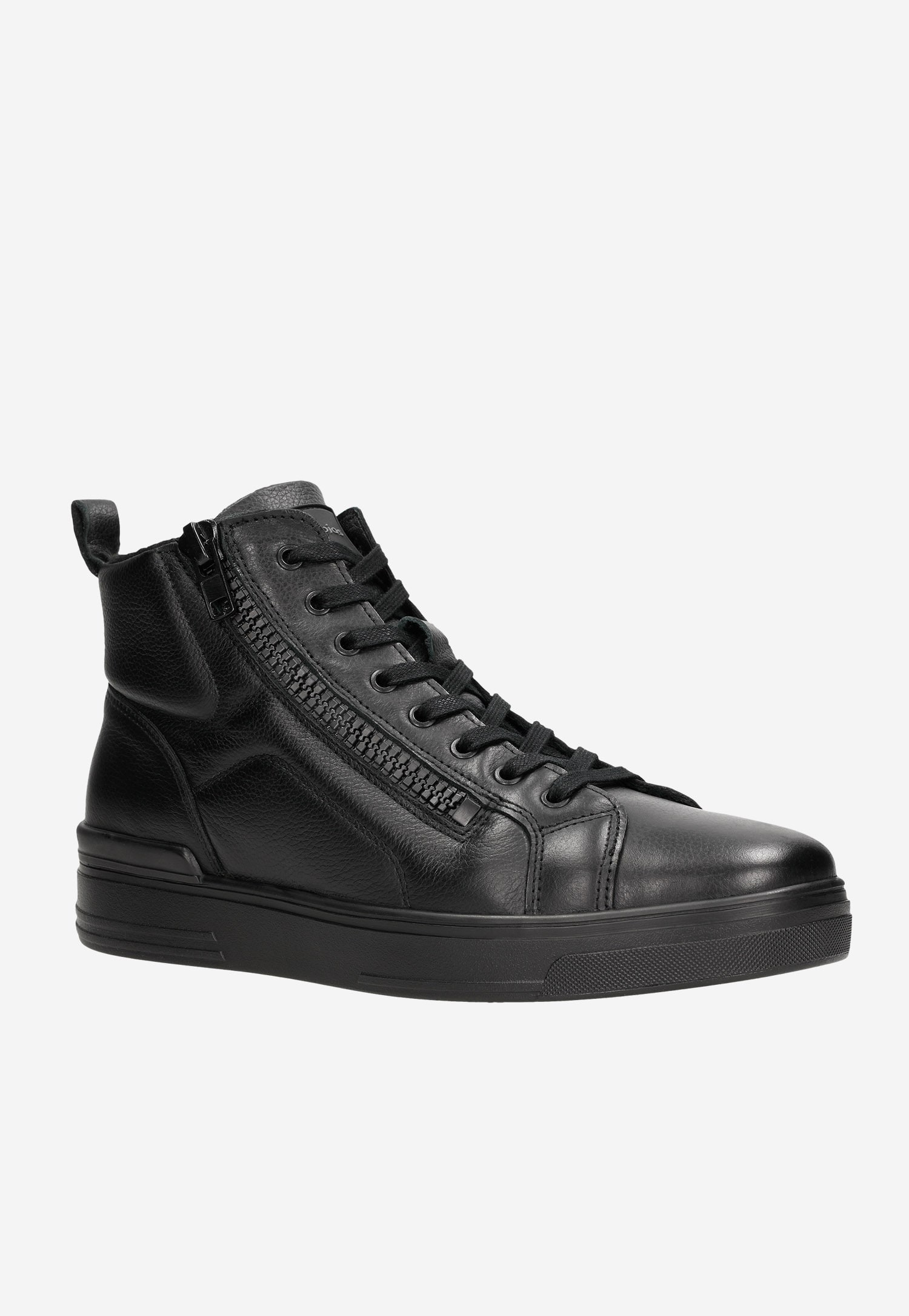 Brązowe wysokie trampki męskie ocieplane