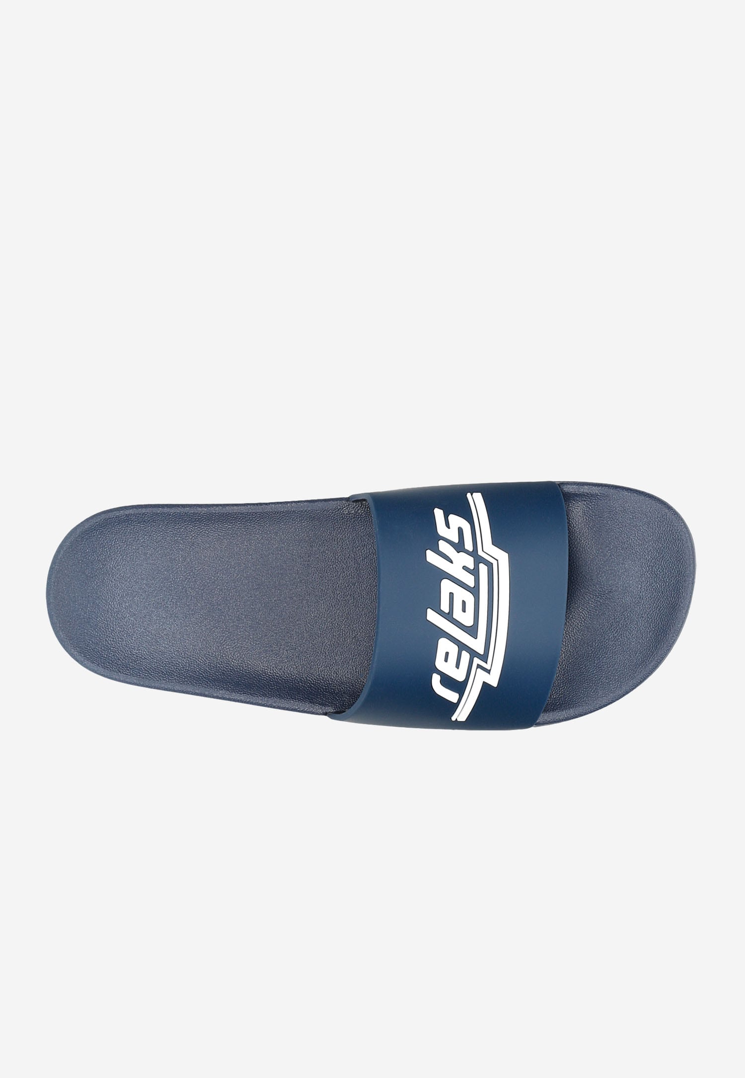 RELAKS granatowe klapki męskie z białym logo