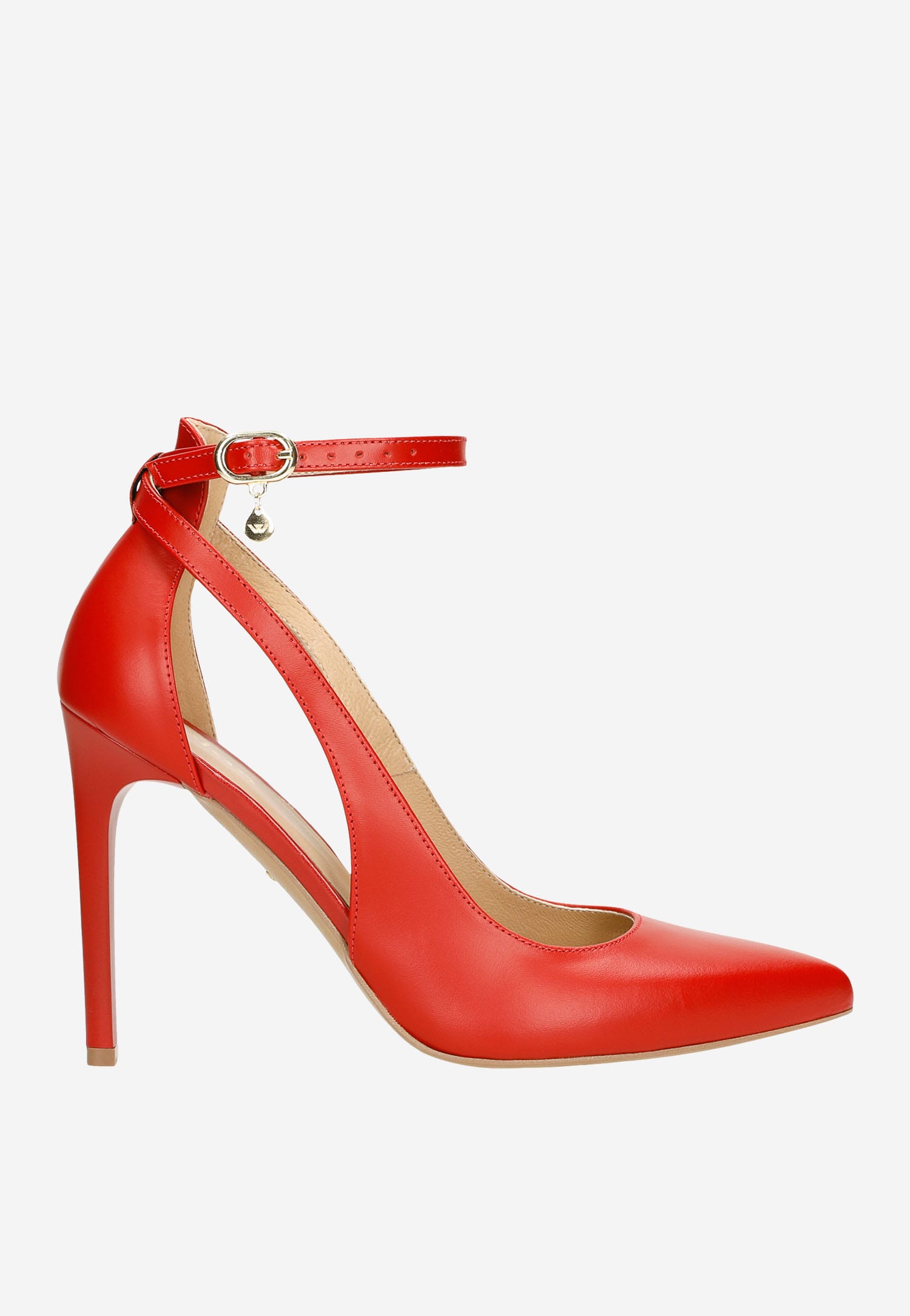 Eleganckie beżowe czółenka damskie na szpilce