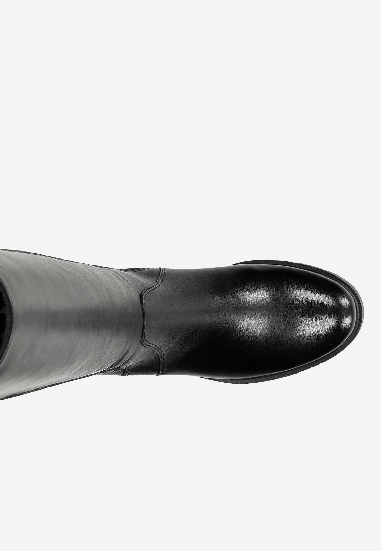 Czarne kozaki damskie na szerokim obcasie