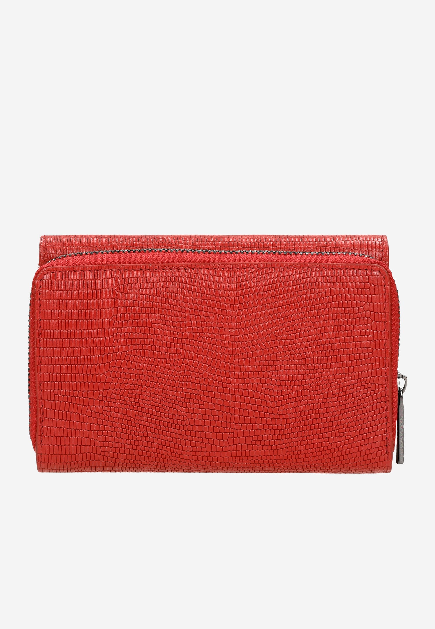 Czerwony portfel damski ze skóry licowej