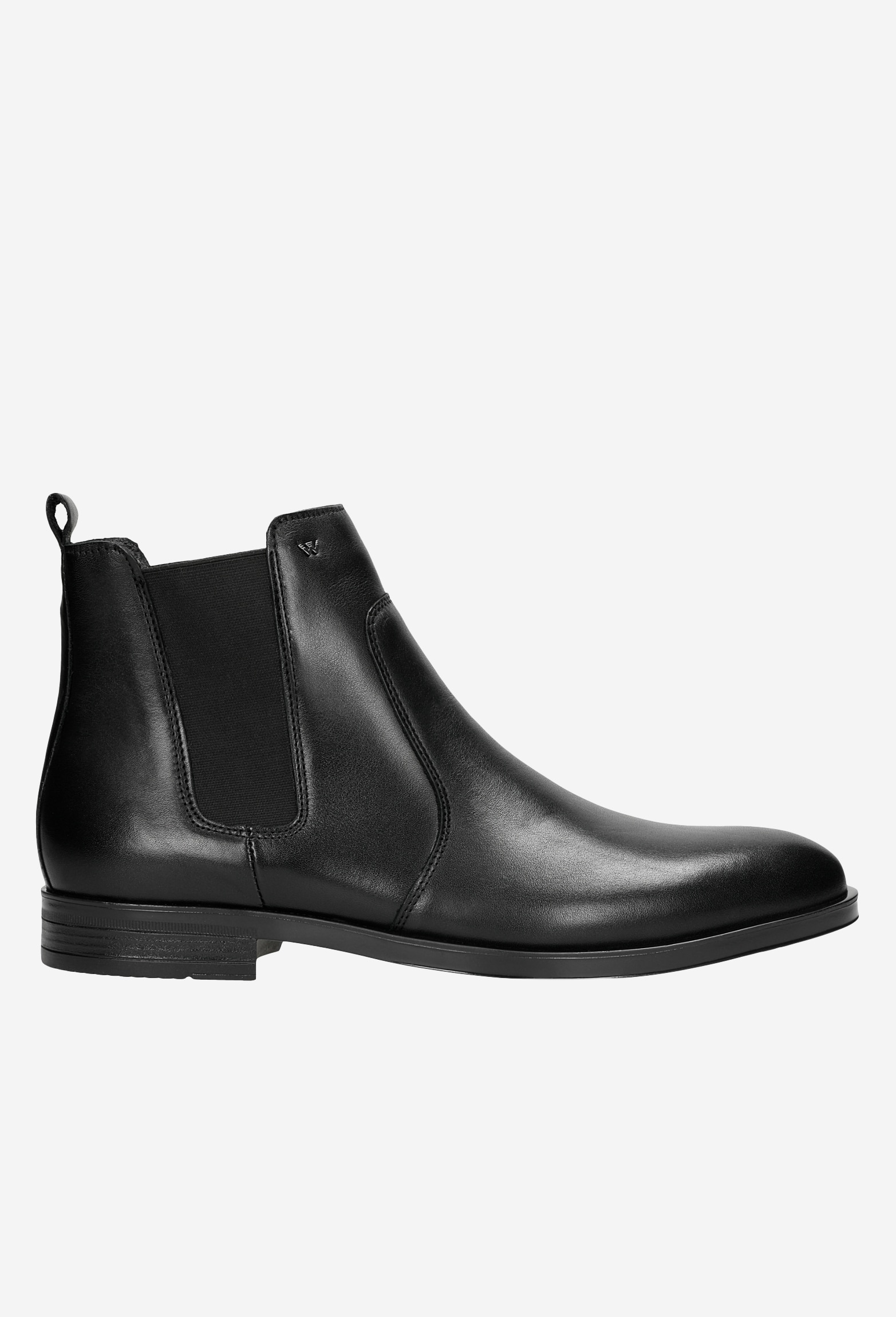 Czarne sztyblety męskie ze skóry licowej