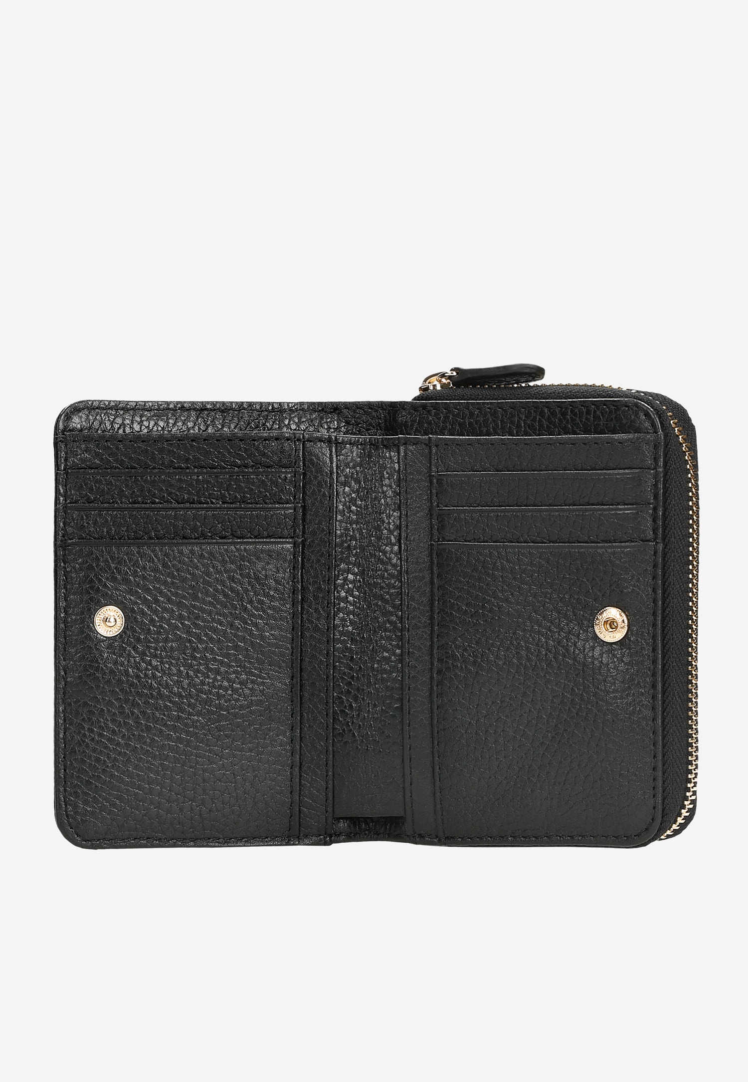 Mały czerwony portfel damski z gładkiej skóry licowej